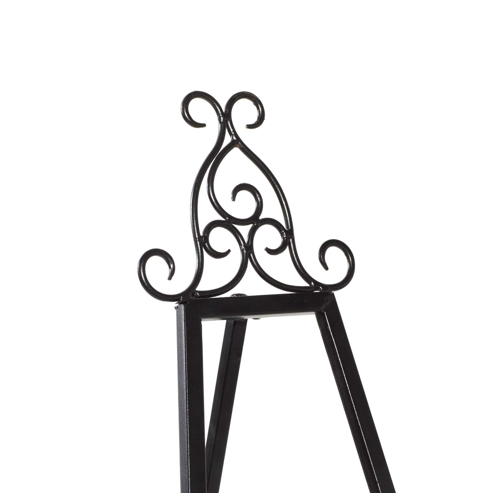 Traditional Black Iron Floor Easel, 46&#x22; x 21&#x22; x 22&#x22;