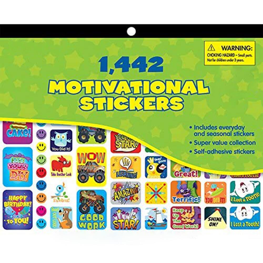 JAM Paper Assorted Jumbo School Motivational Sticker Book | Michaels®