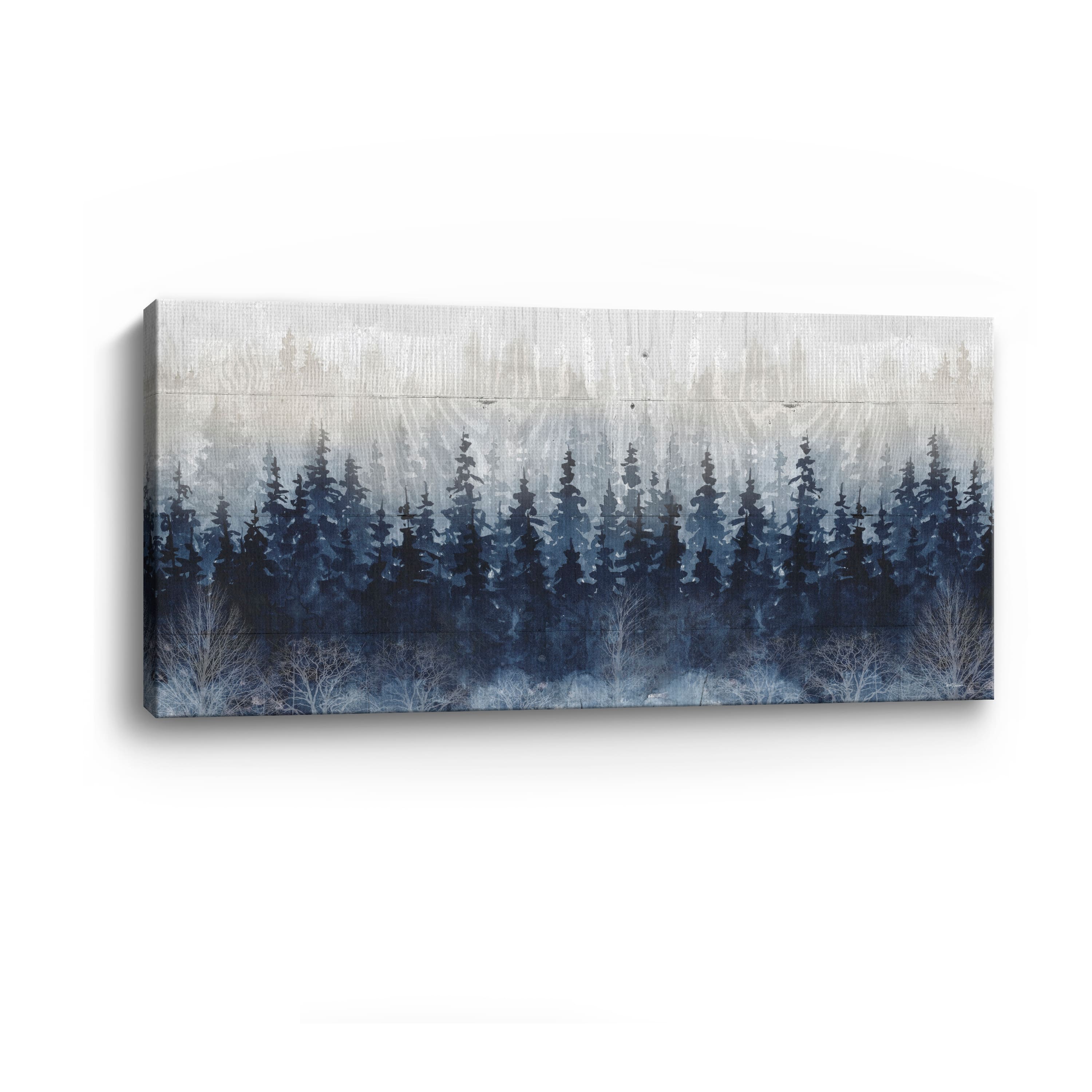 Misty Indigo Forest Canvas Giclee