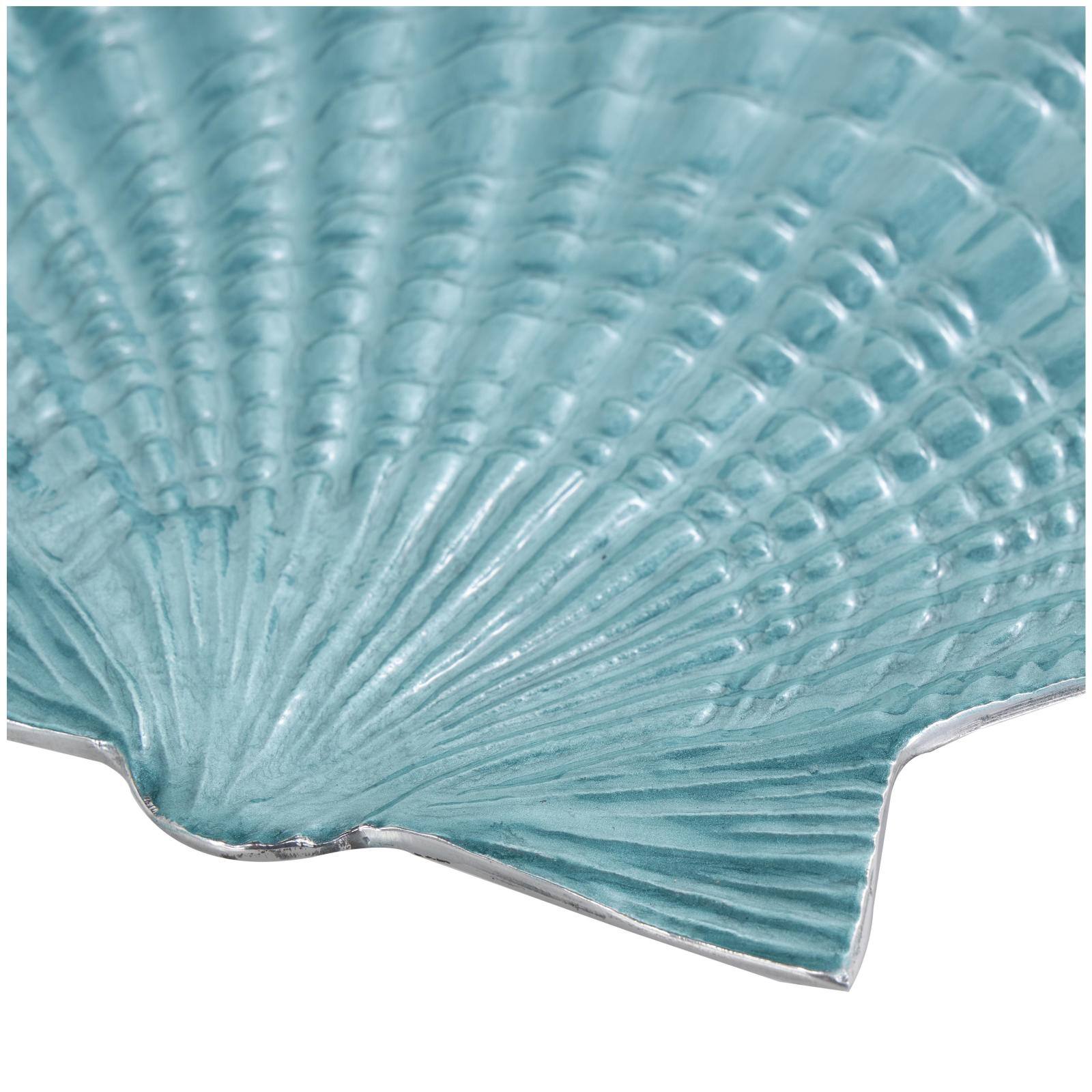 Teal & Silver Handmade Enameled Aluminum Shell Bowl Set