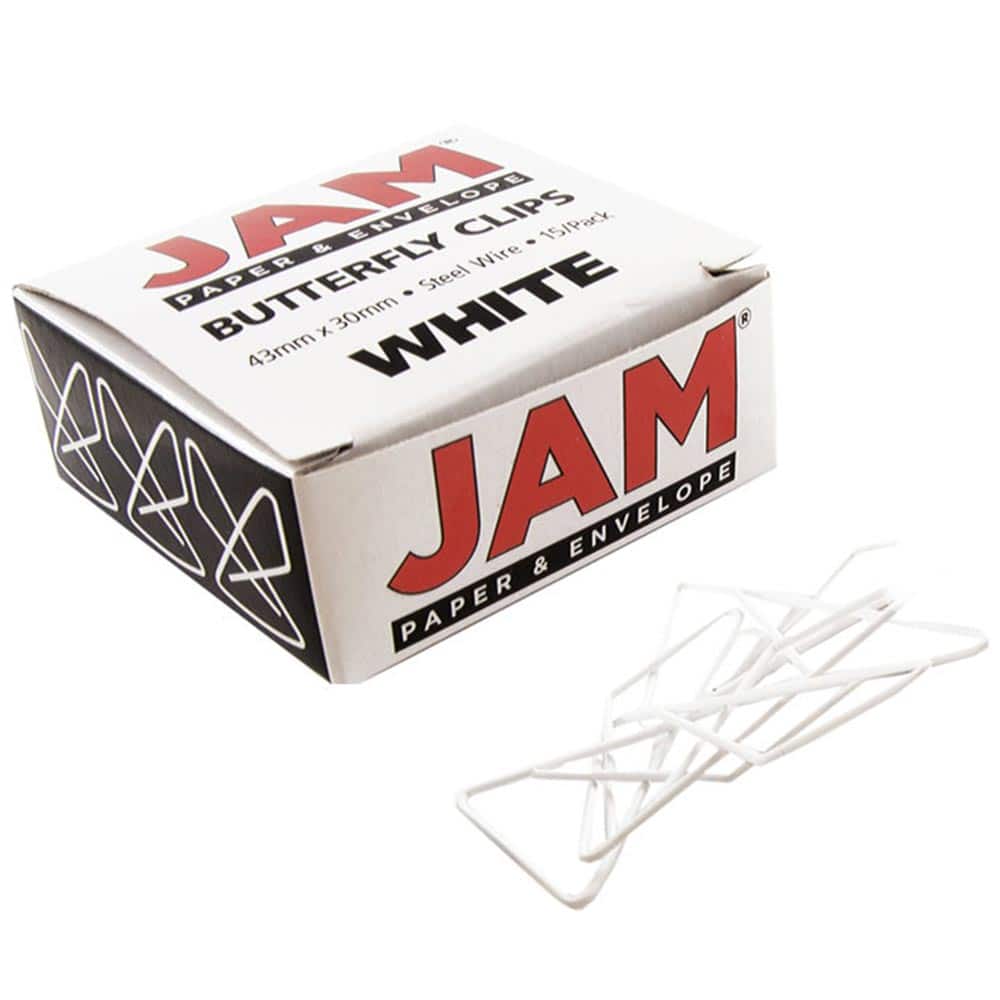 JAM Paper Colorful Butterfly Paper Clips