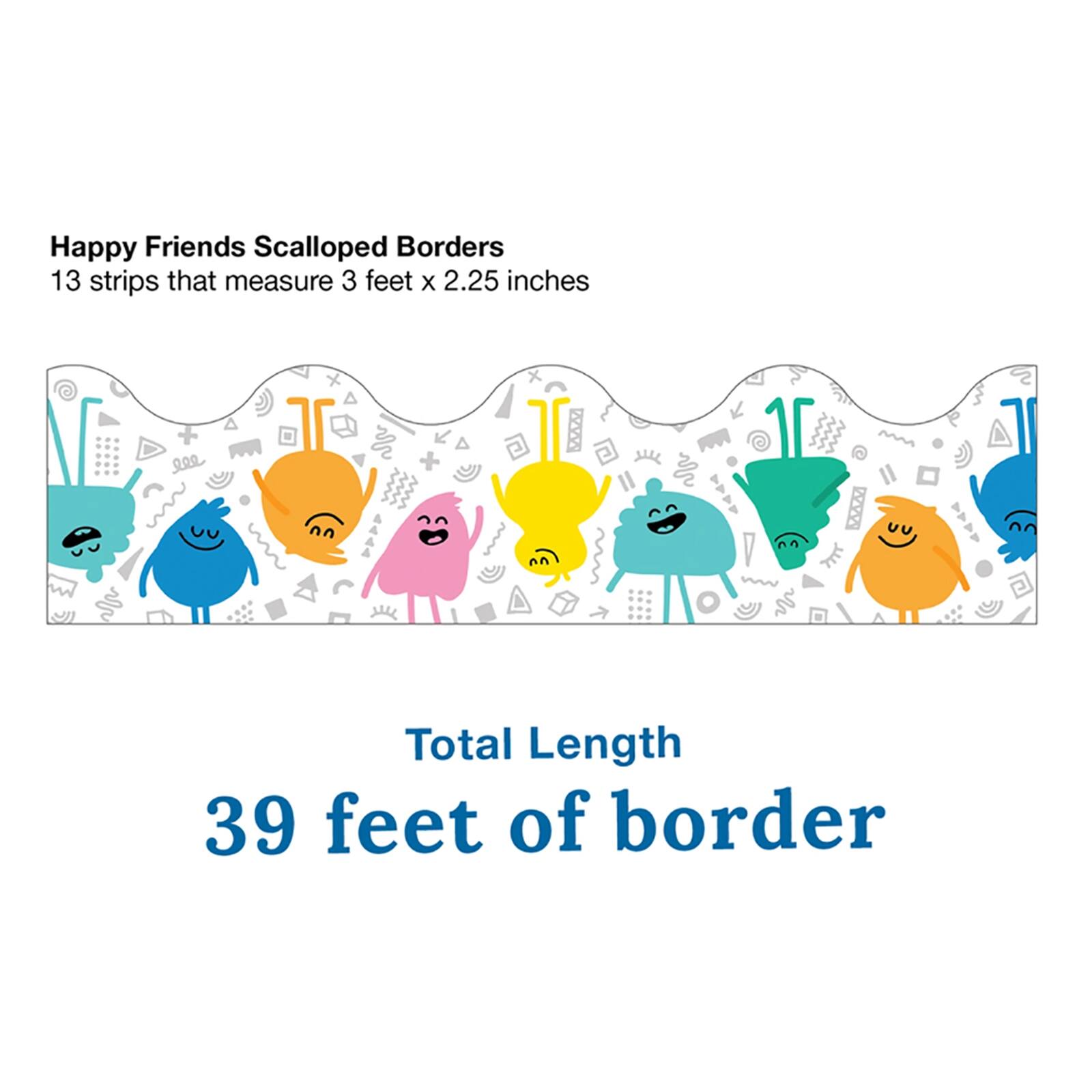 Carson Dellosa&#xAE; Happy Friends Scalloped Border, 234ft.