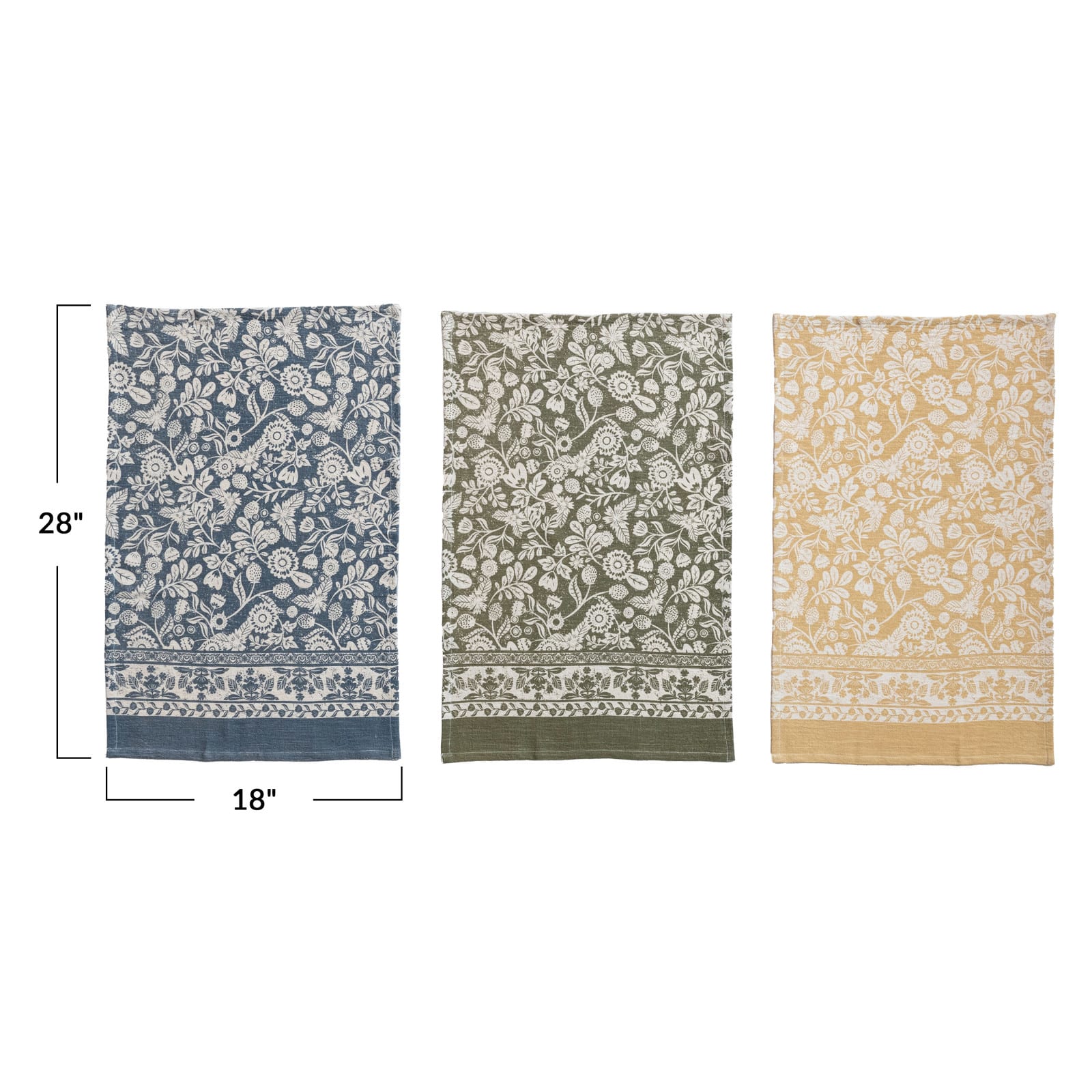 Hello Honey® Multicolor Blossom Cotton Tea Towels Set