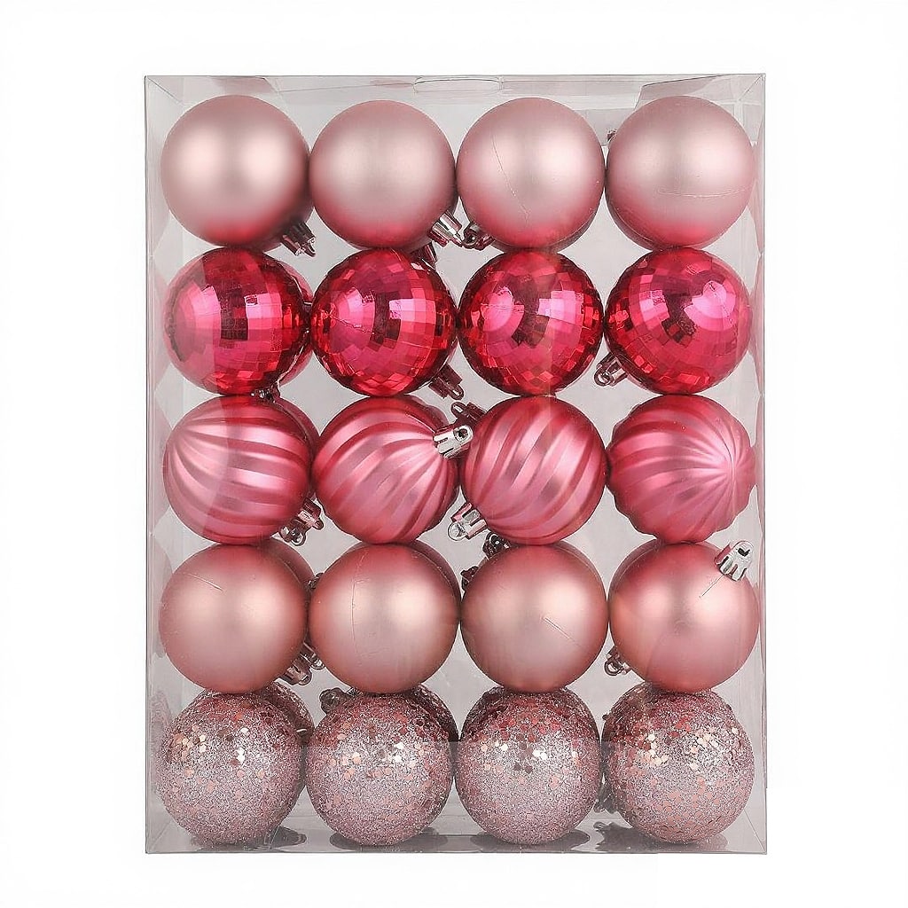 40 Pack 2&#x22; Pink Shatterproof Ball Ornaments by Ashland&#xAE;