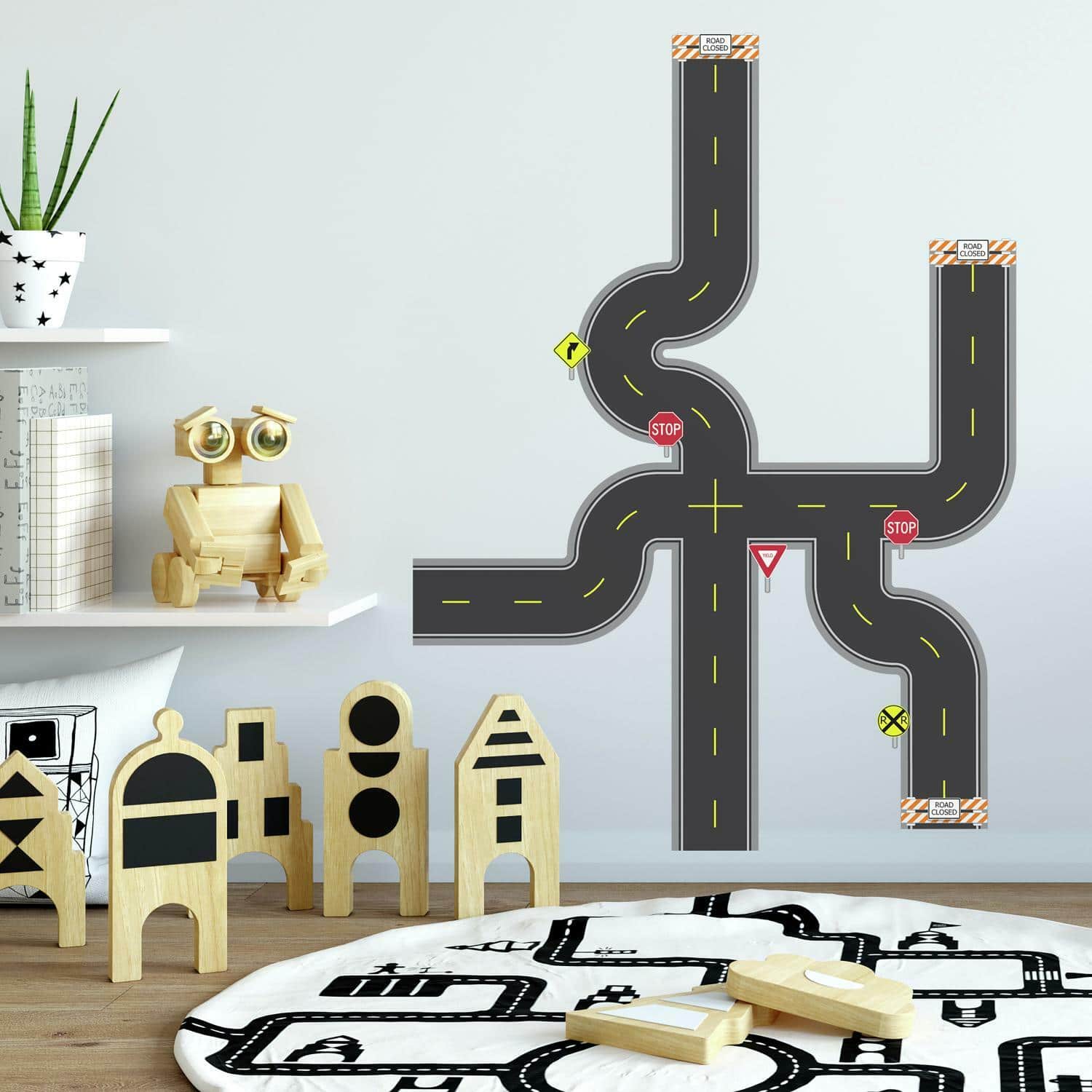 RoomMates Build-A-Road Peel &#x26; Stick Wall Decals