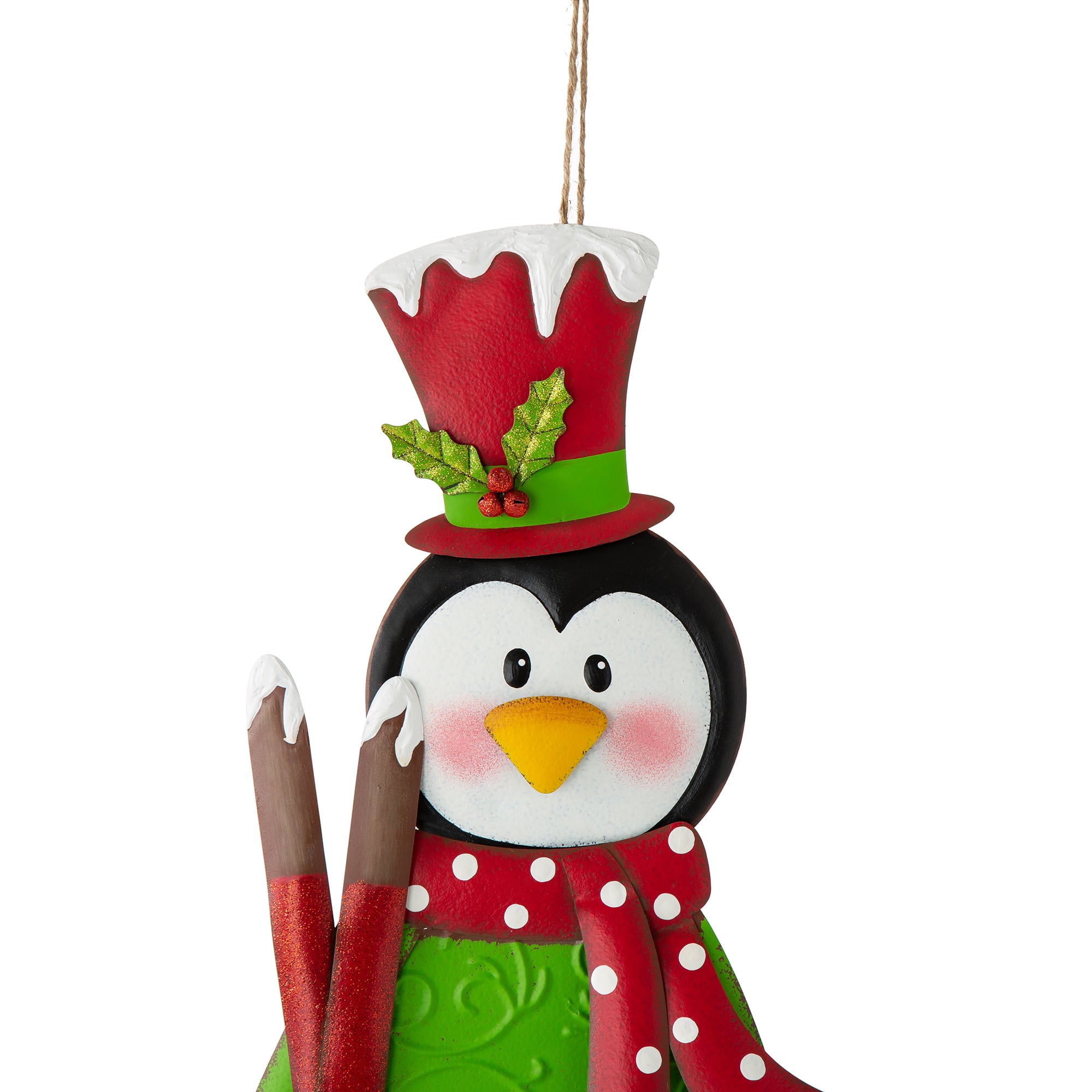 Glitzhome&#xAE; 3.5ft. Metal Penguin Yard Stake