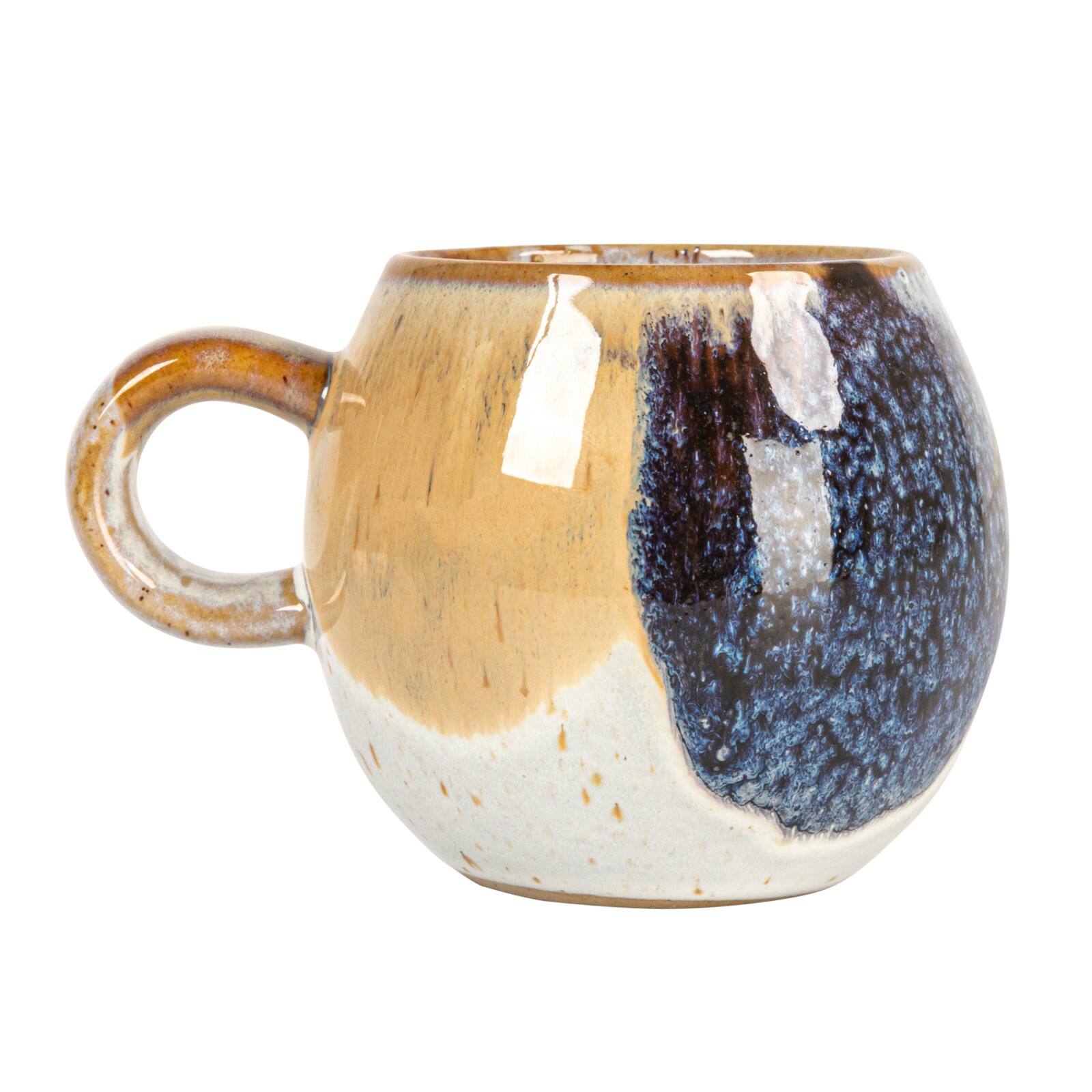 Hello Honey&#xAE; 2.75&#x22; Tan &#x26; White Earthen Sip Stoneware Mugs, 4ct.