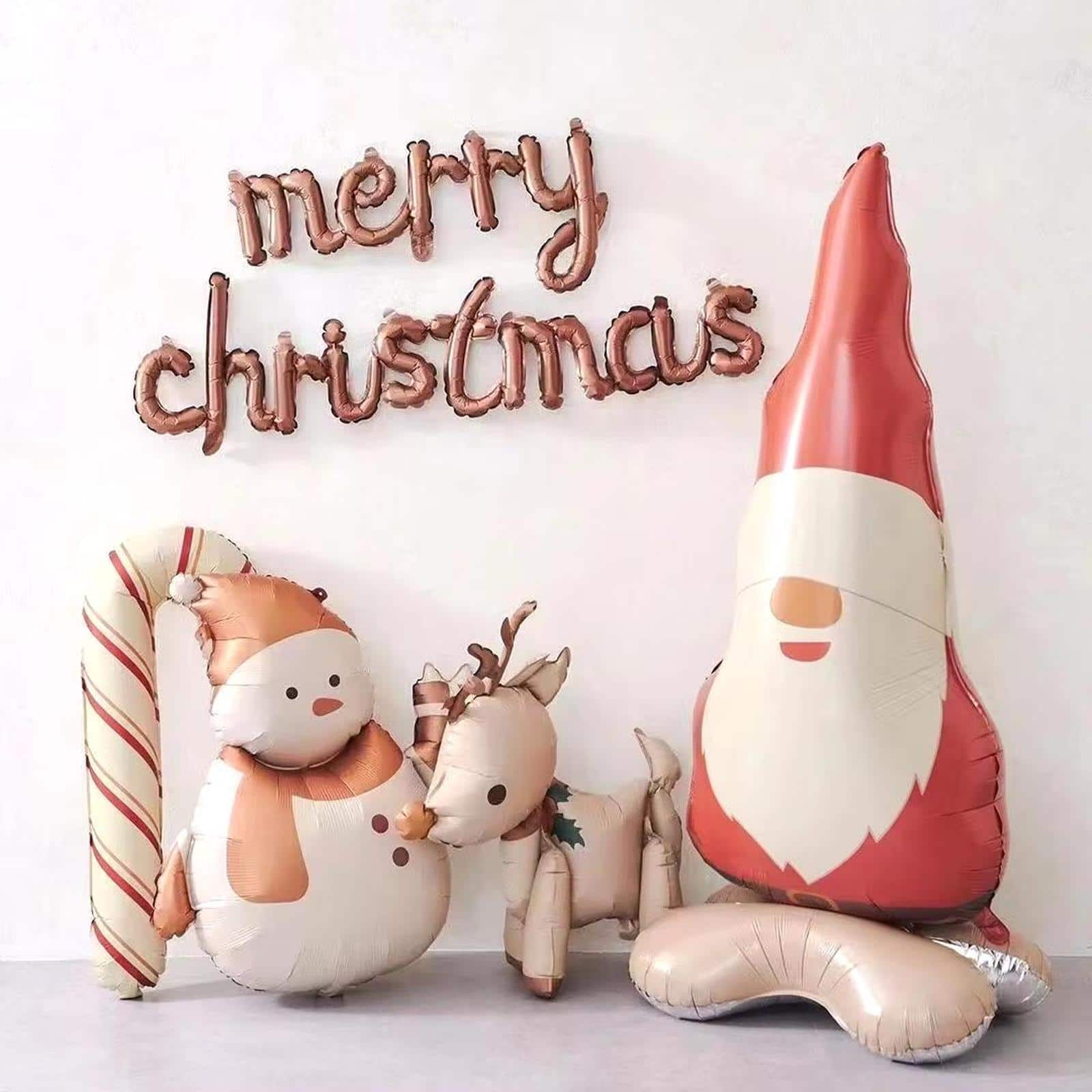 57" Christmas Gnome Standing Foil Balloon Decoration