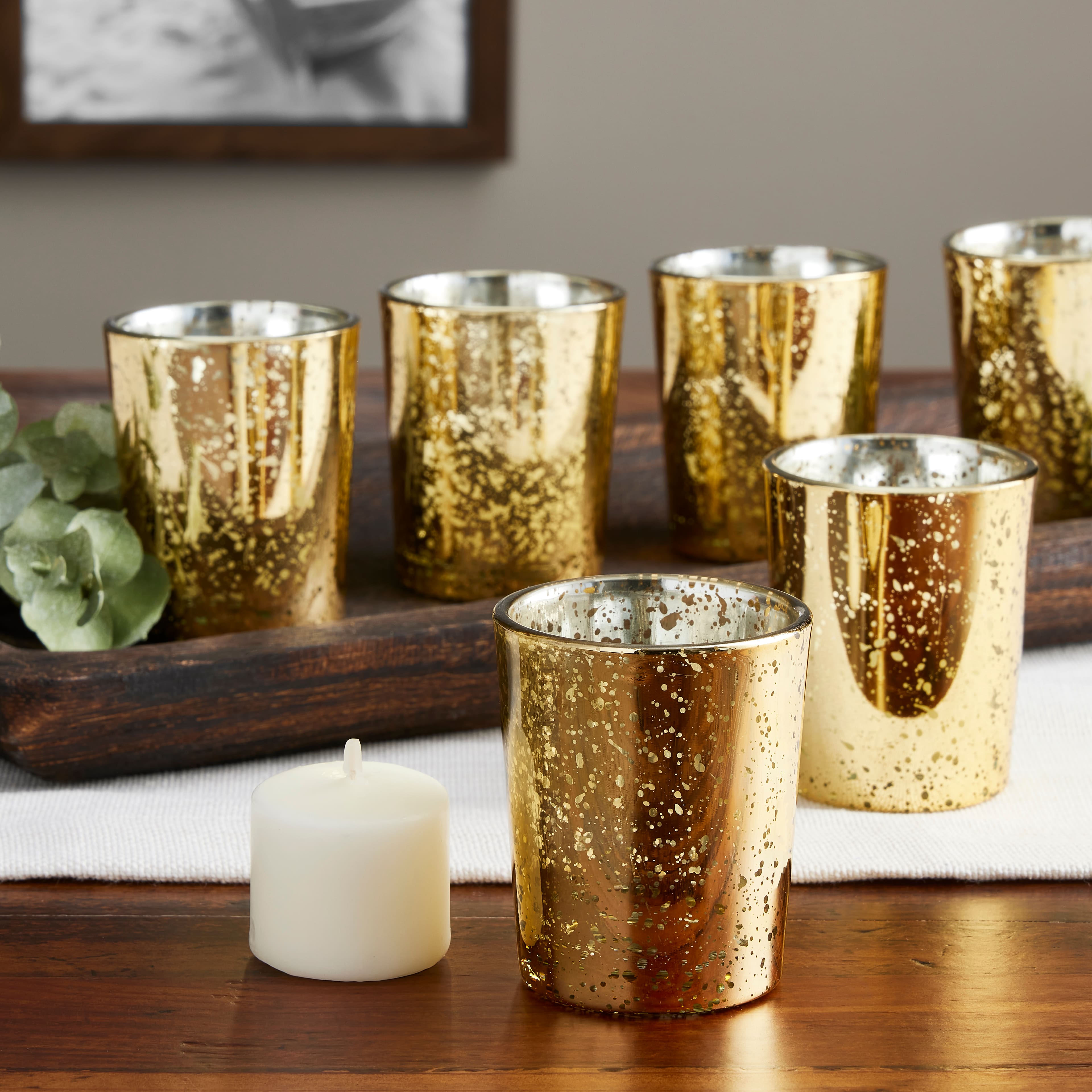 2.5" Mercury Glass Votive Holders