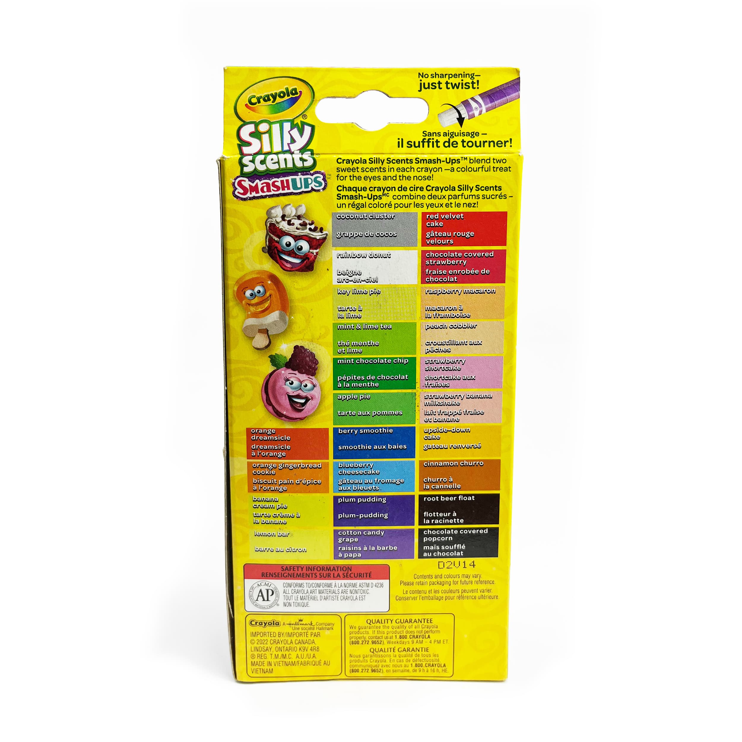 Crayons de cire parfum&#xE9;s Silly Scents Smash-Ups Twistables de Crayola, 24&#xA0;unit&#xE9;s