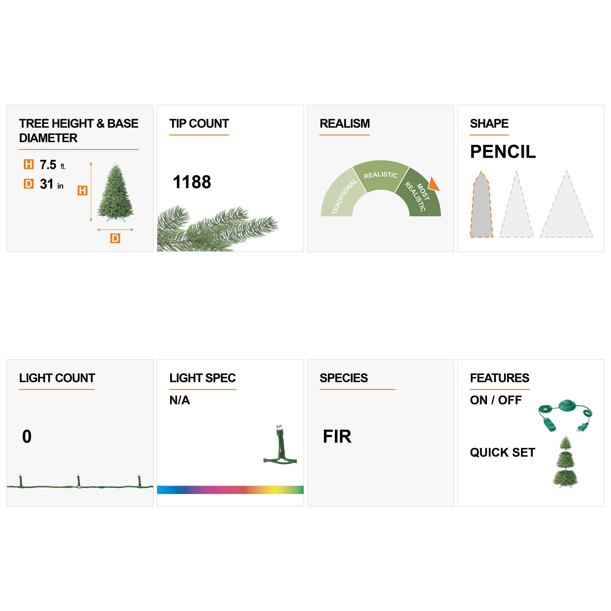 7.5ft. Unlit Black Tinsel Artificial Christmas Tree