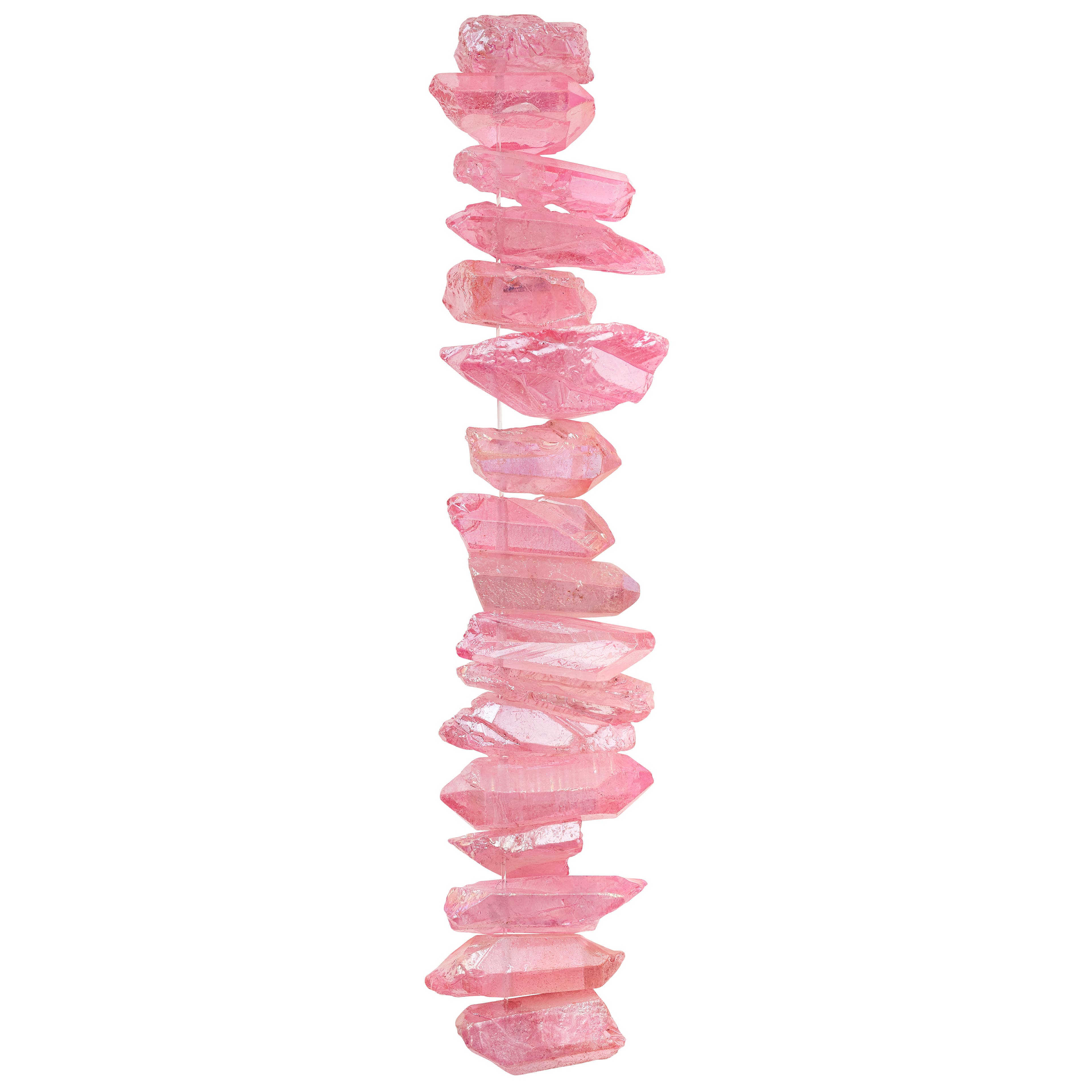 Light Pink Crystal Quartz Stick Beads by Bead Landing™