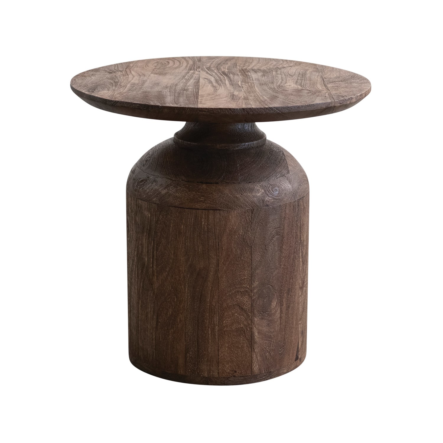 Hello Honey&#xAE; 19.5&#x22; Brown Stained Finish Mango Wood Side Table