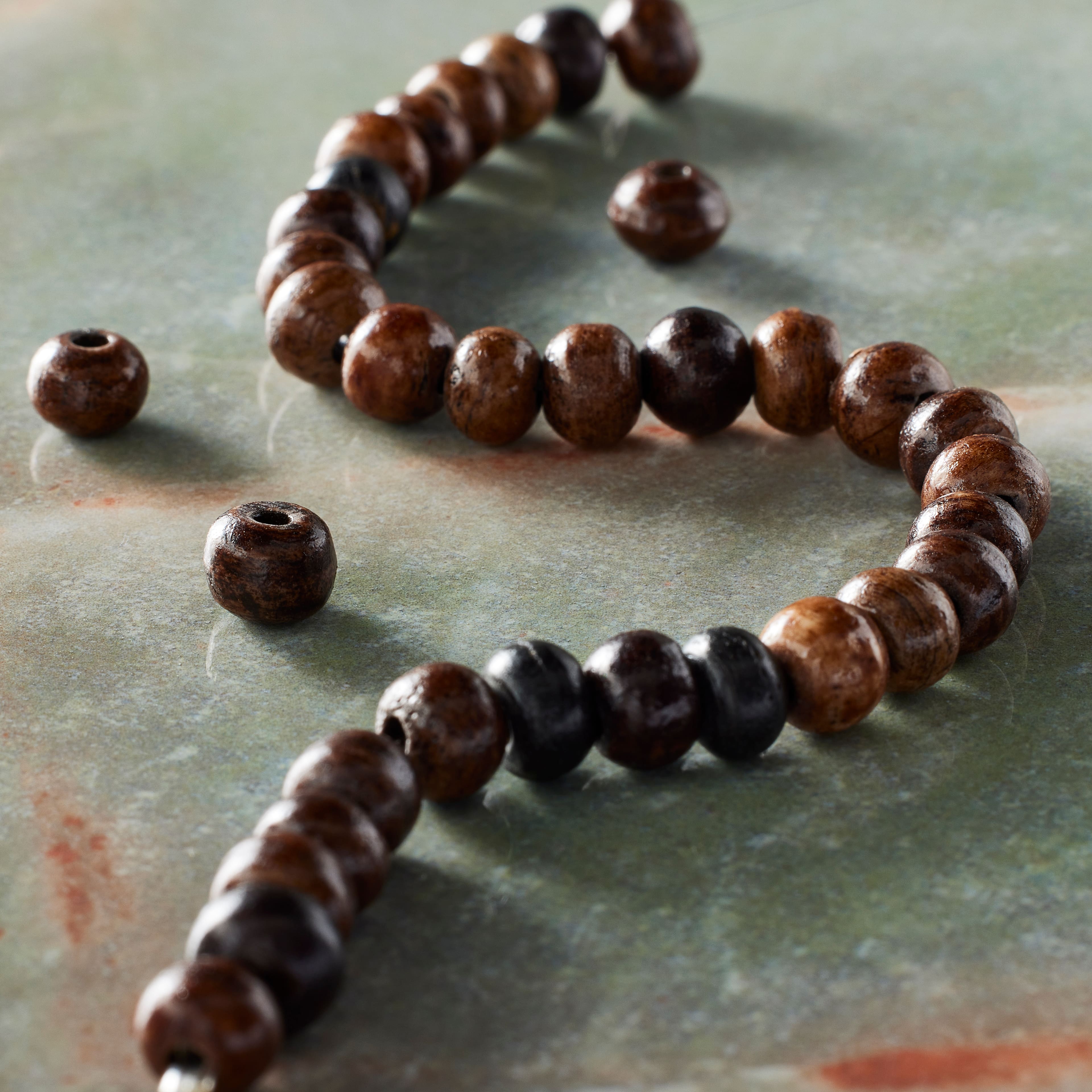 Brown Bone Round Beads by Bead Landing&#xAE;