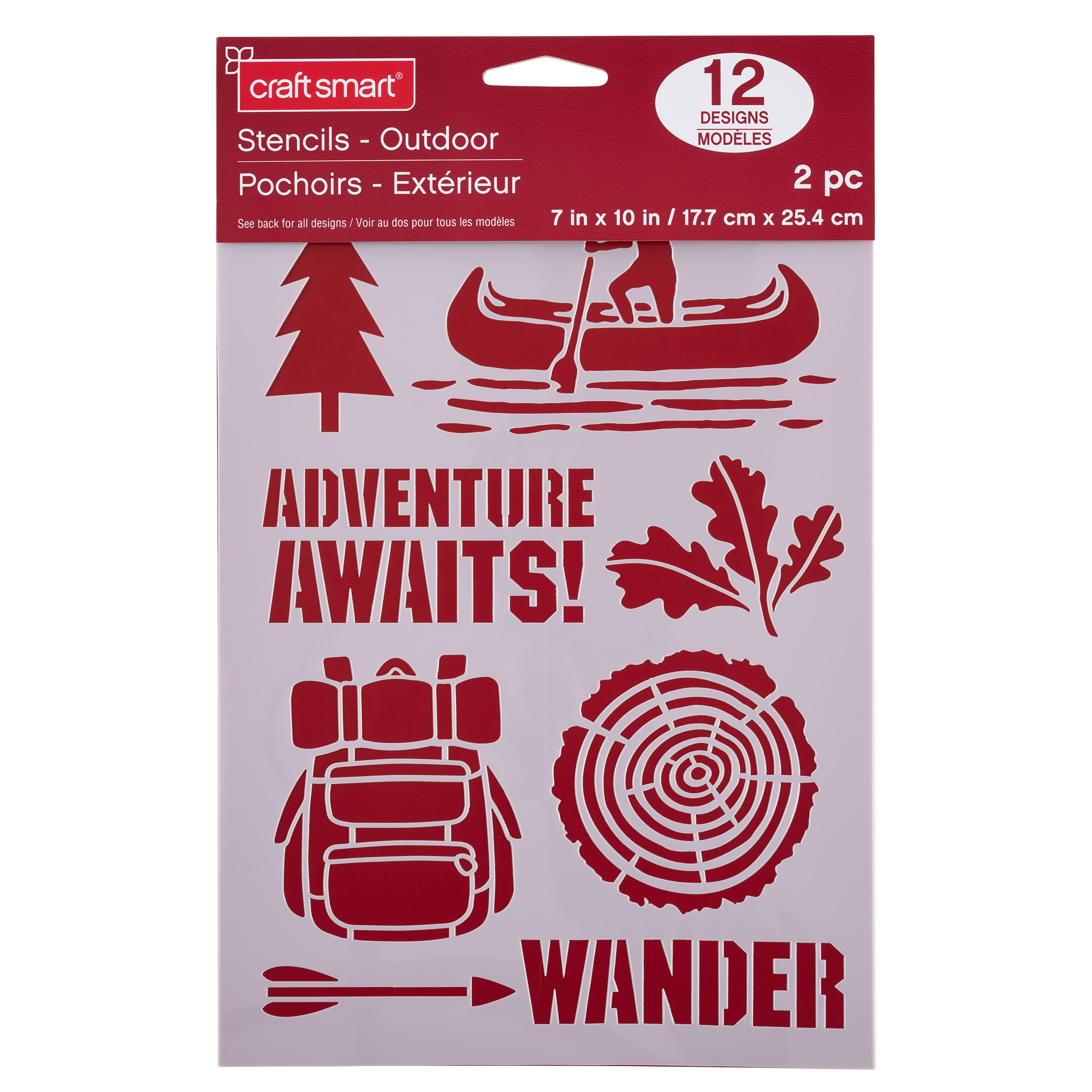 12 Pack: Outdoor Plastic Stencils, 7&#x22; x 10&#x22; by Craft Smart&#xAE;