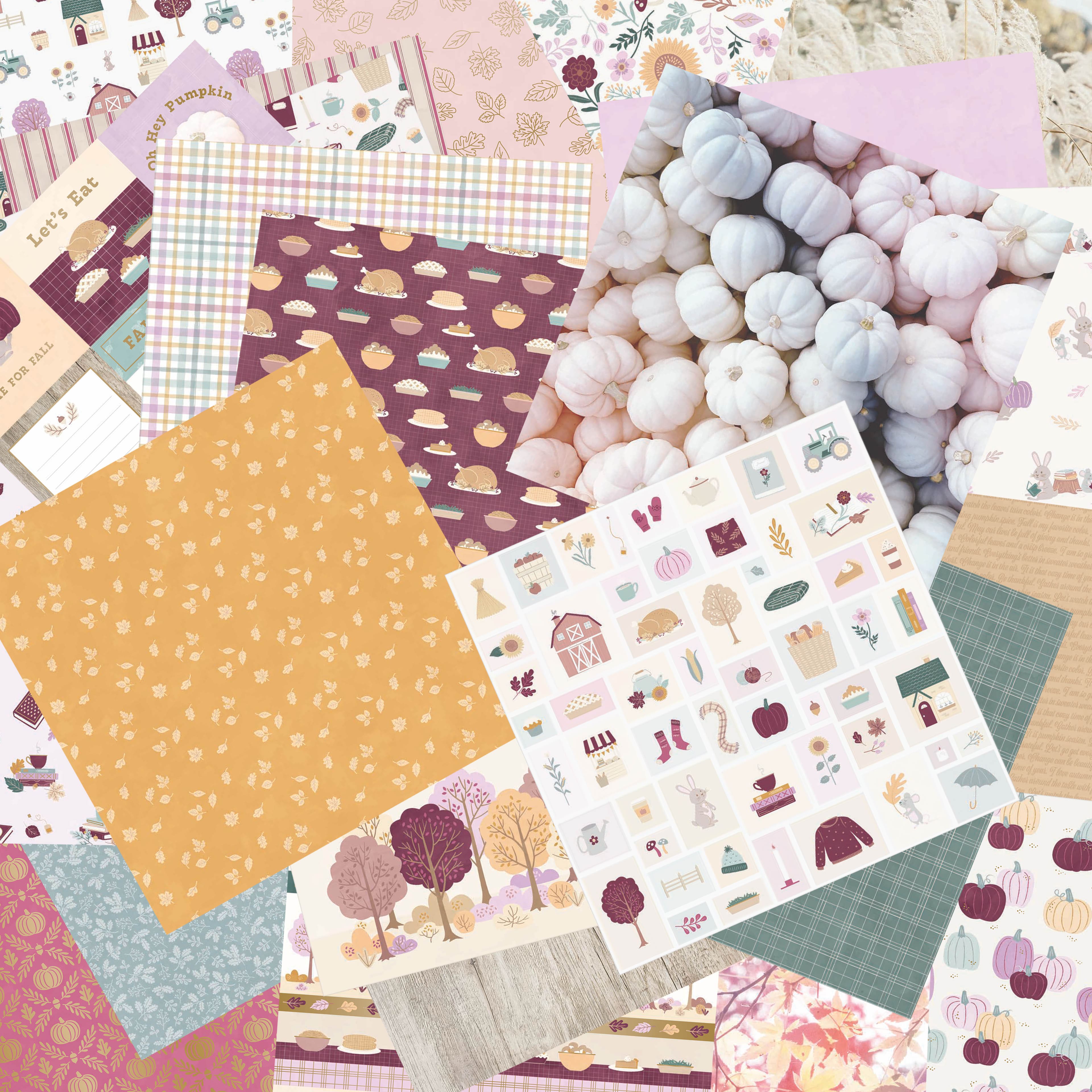 Craft Smith 12" x 12" Berry Tapestry Fall Paper Pad