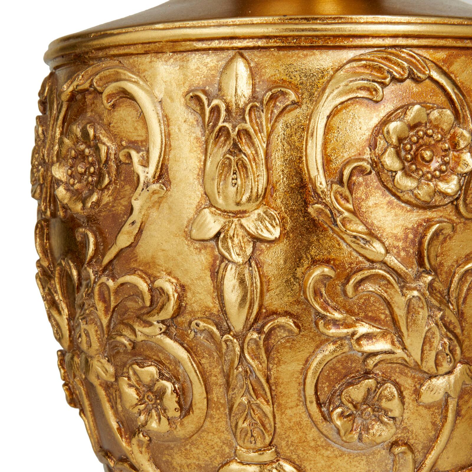 Gold Polystone Traditional Vase, 8" x 8" x 8"