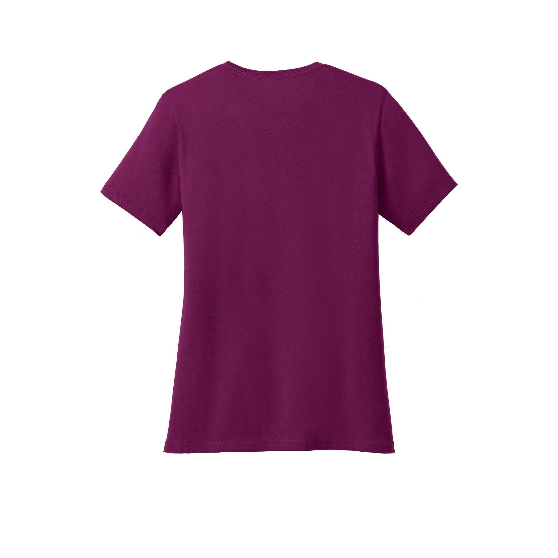 Port & Company® Brights Core Cotton V-Neck Ladies T-Shirt