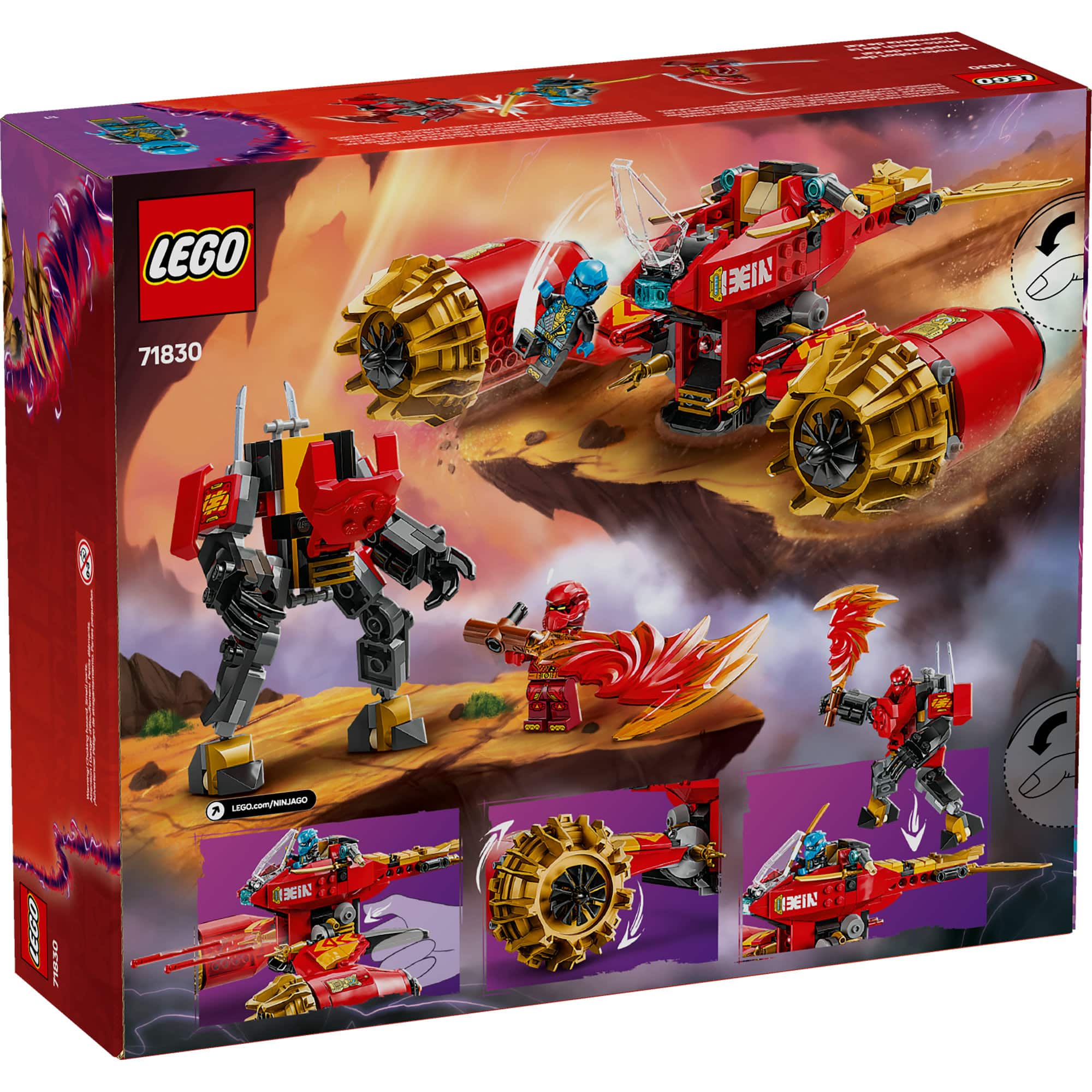 LEGO® NINJAGO® Kai’s Mech Storm Rider Combo Ninja Toy 71830