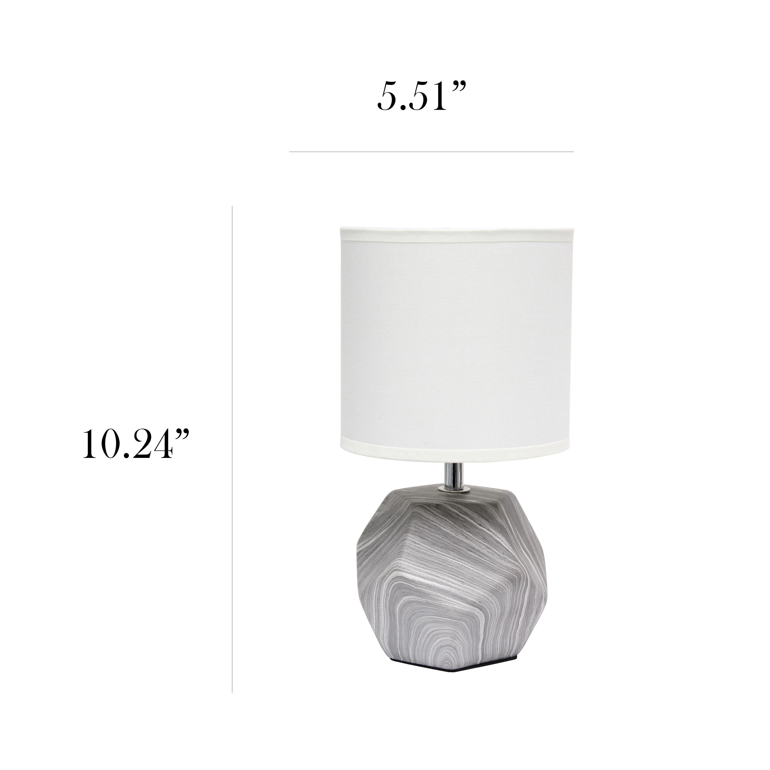 Simple Designs Round Prism Mini Table Lamp