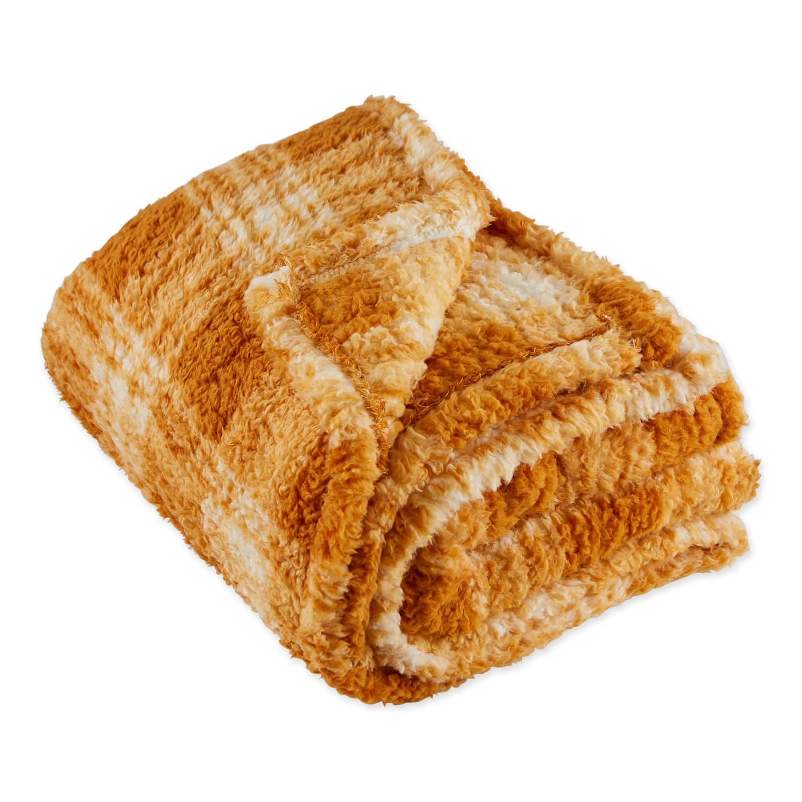 DII® Pumpkin Spice Farmhouse Plush Plaid Throw