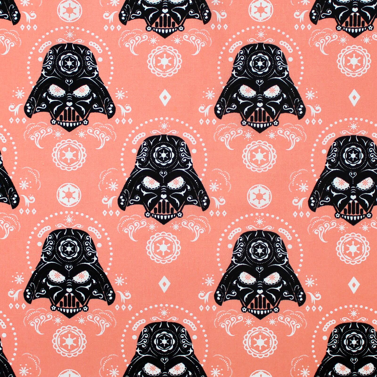 Shop The Camelot Fabrics Star Wars Coral Darth Vader Sugar Skull Fabric At Michaels Com