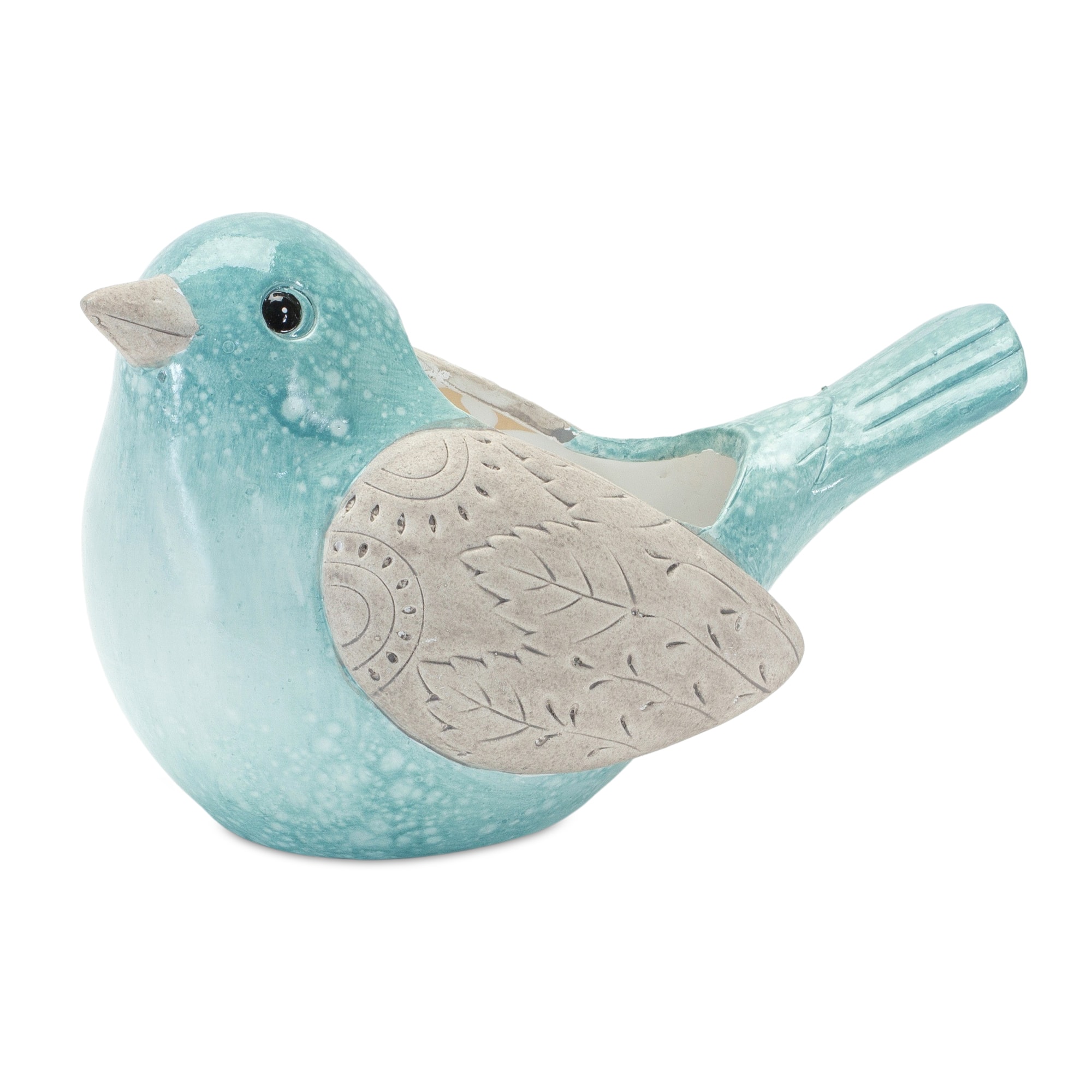Whimsical Terra Cotta Garden Bird Planters Set