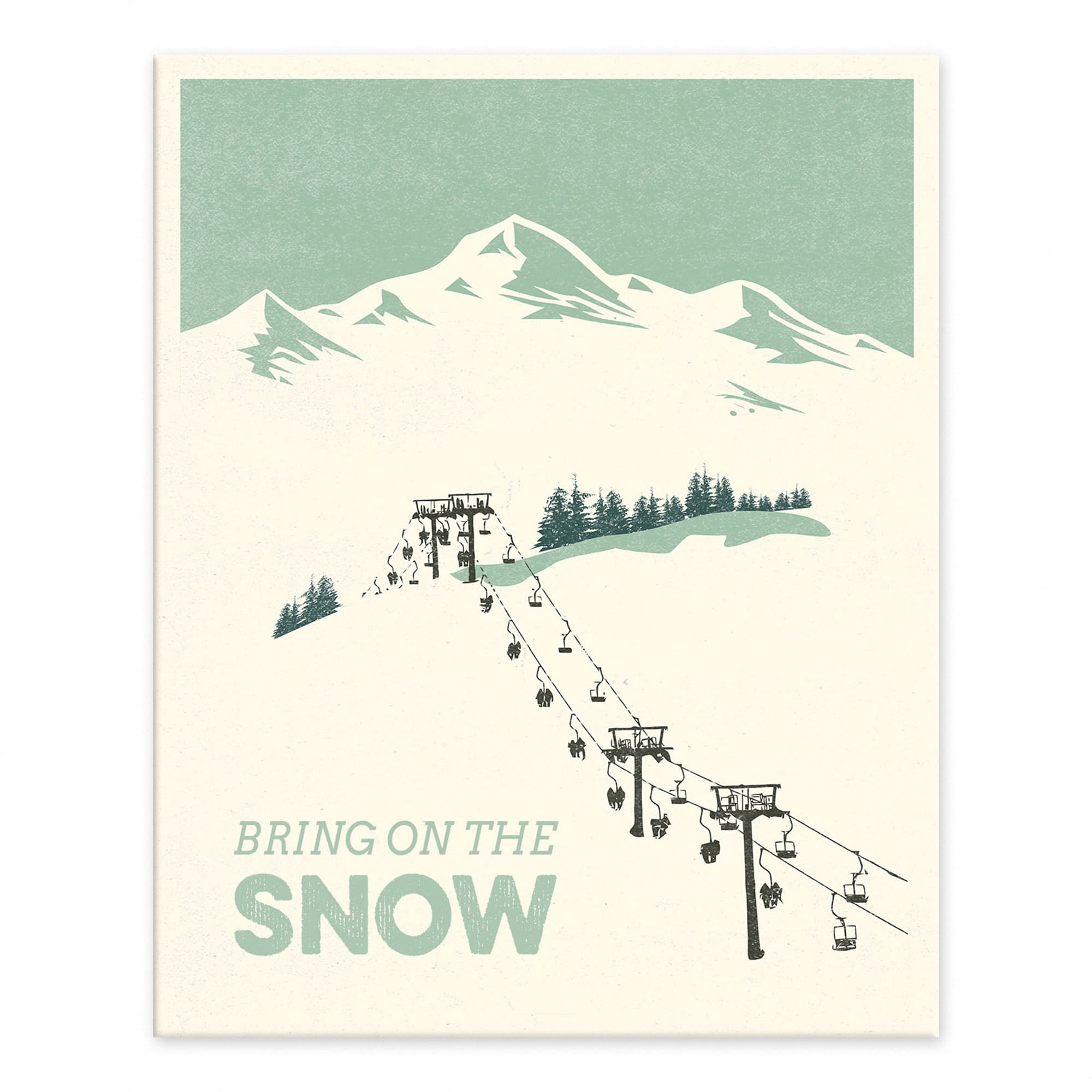 Bring On The Snow Slopes 8x10 Tabletop Canvas
