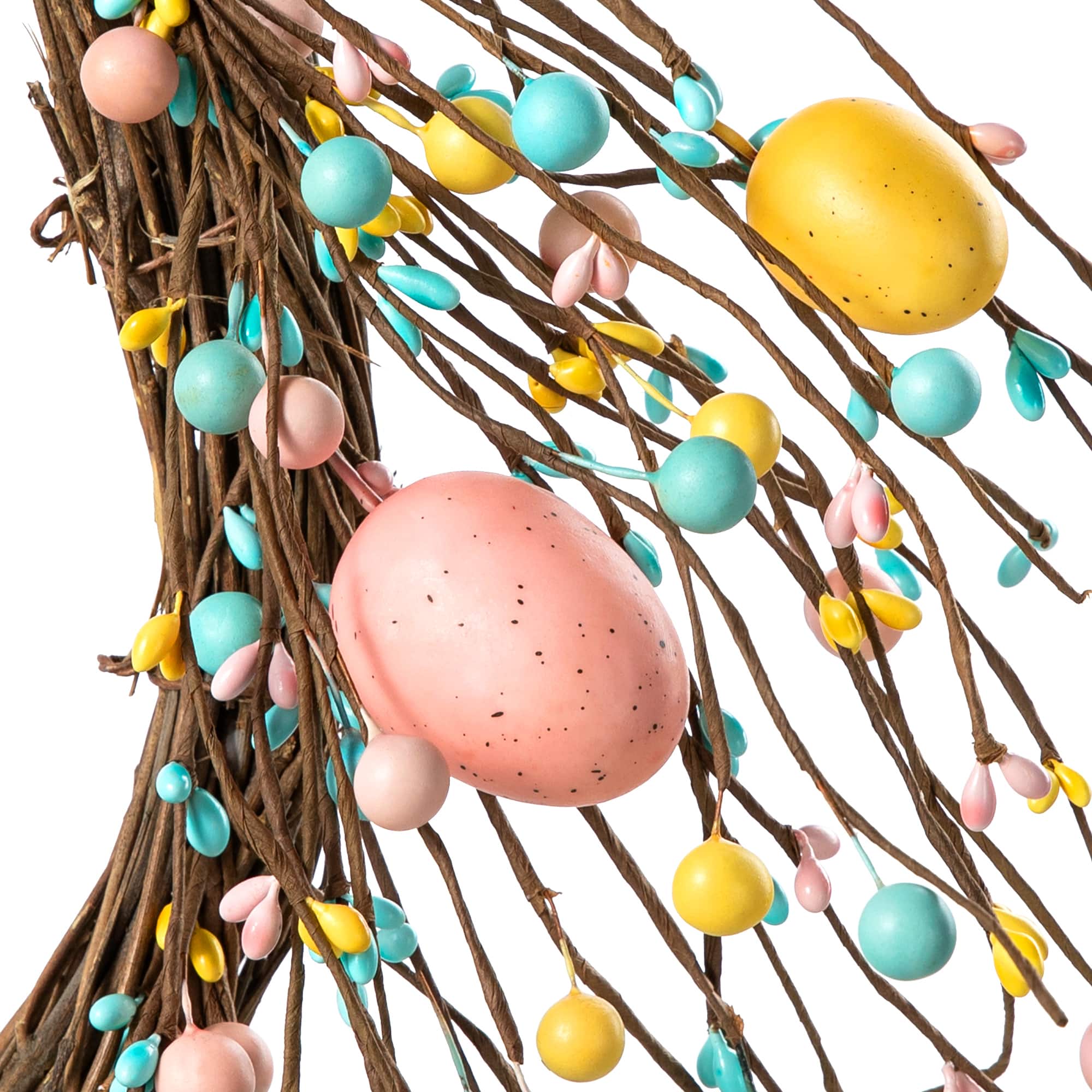 Glitzhome® 22" Pastel Easter Egg Wreath