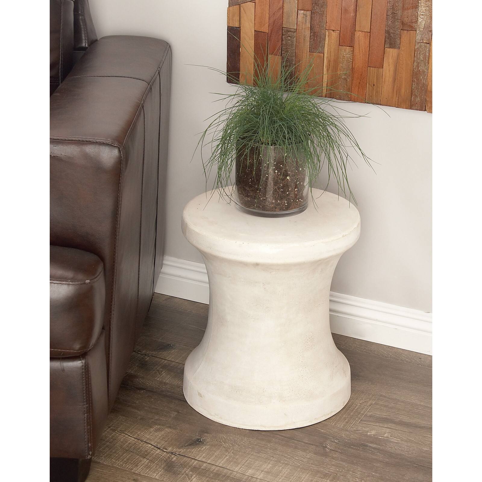 16" Fiberclay Contemporary Outdoor Stool