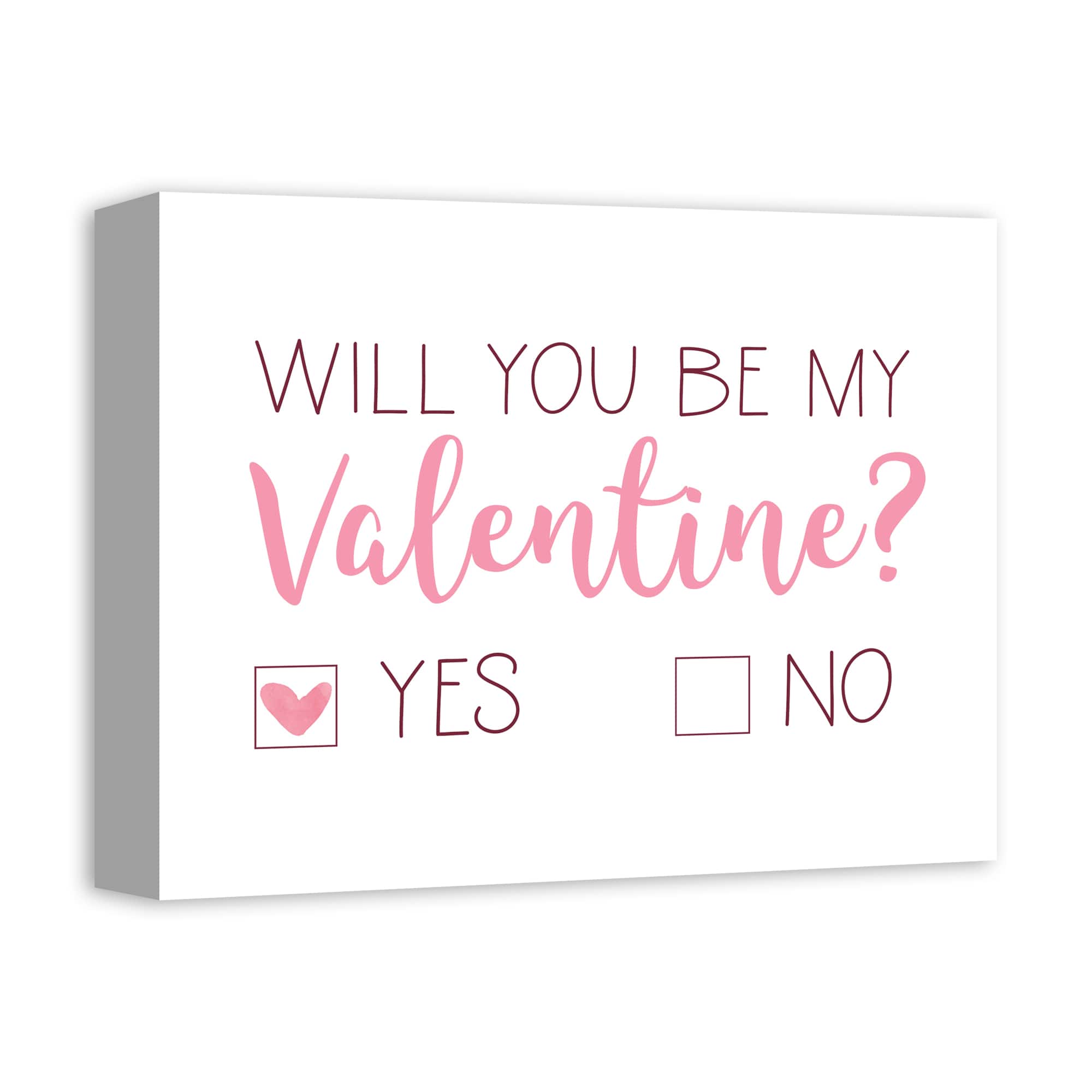 Be My Valentine Choice 11" x 14" Canvas Wall Art
