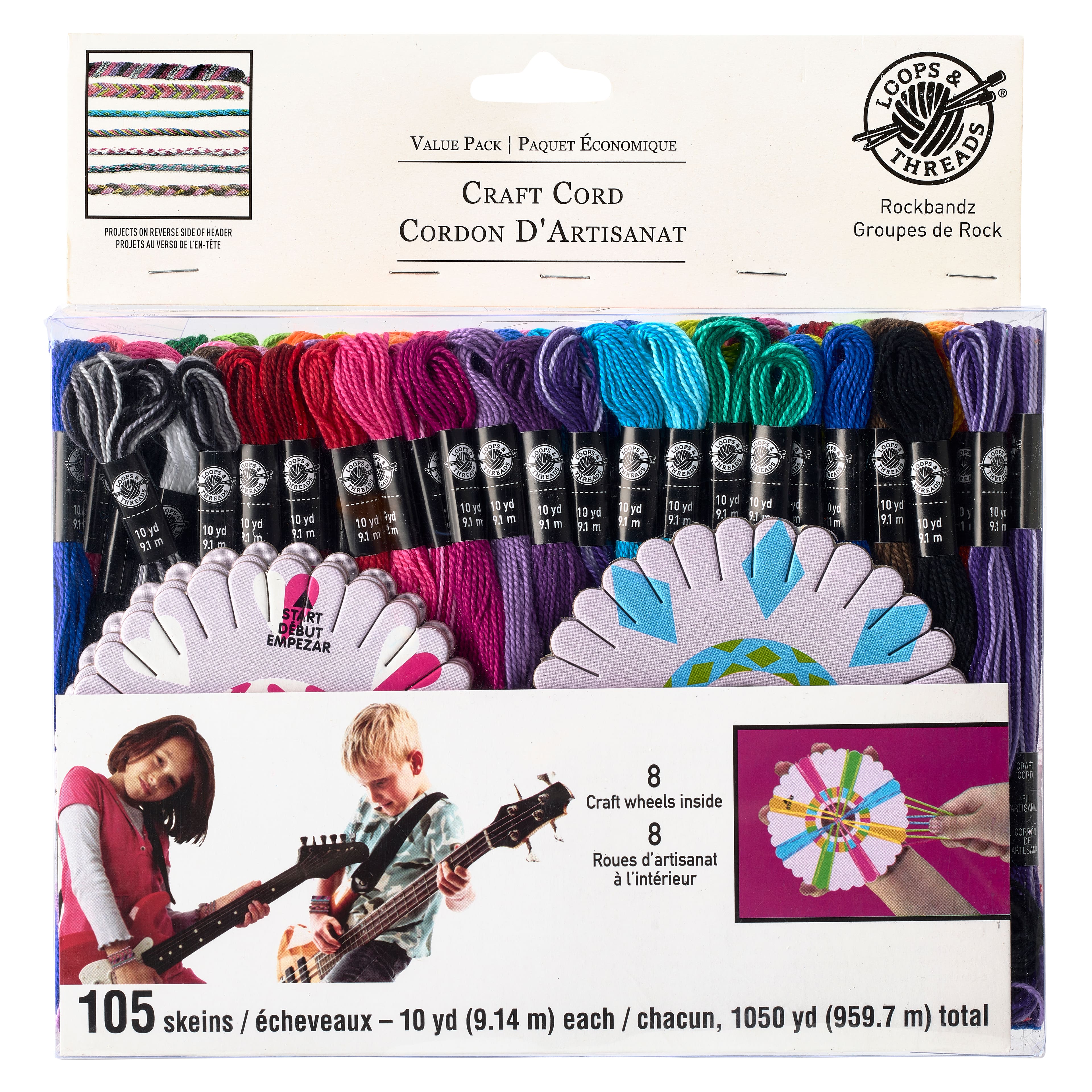 12 Pack: Rock Bandz Craft Cord by Loops & Threads™