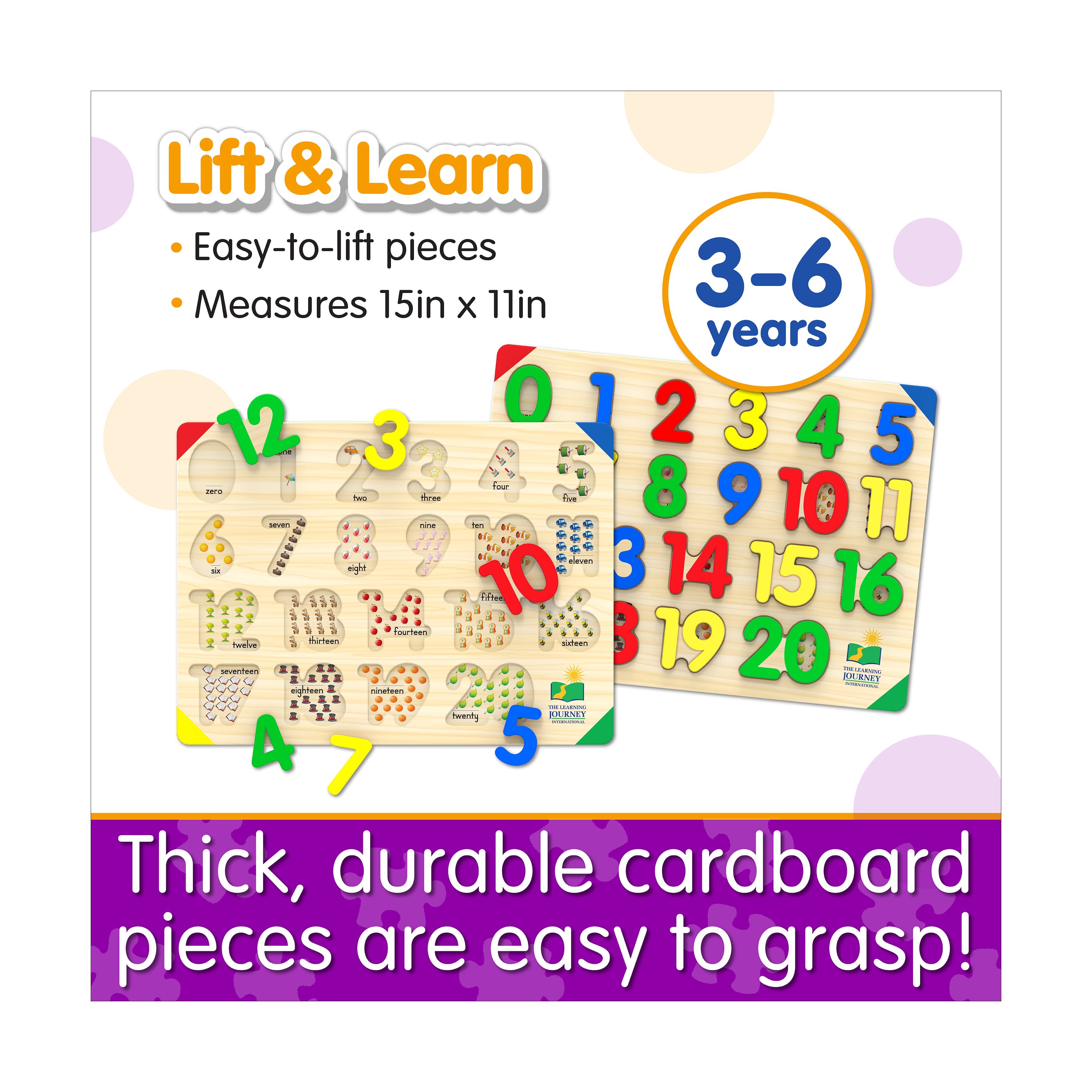 Lift &#x26; Learn Puzzle - 123: 21 Pcs