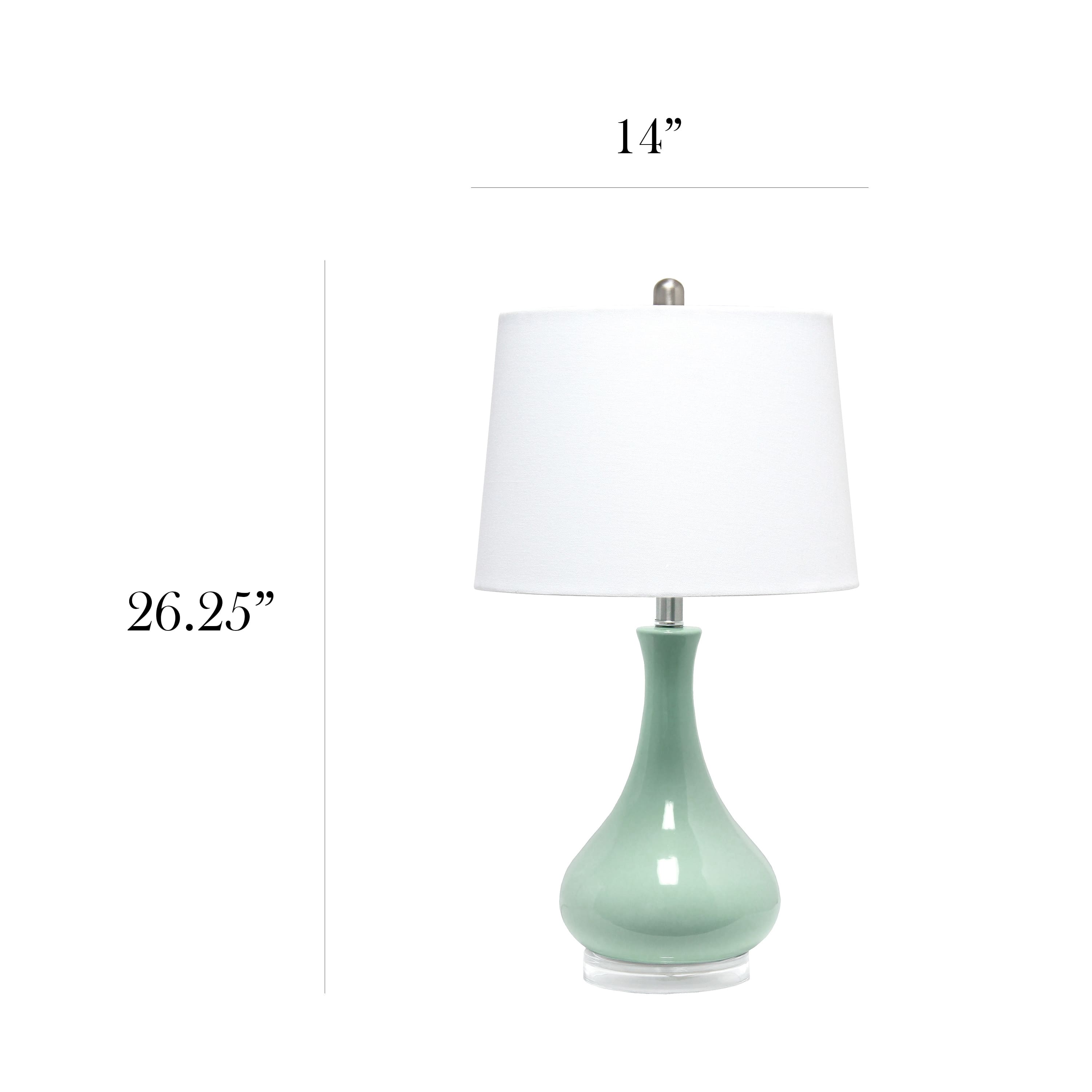 Lalia Home 26&#x22; Droplet Table Lamp with Fabric Shade