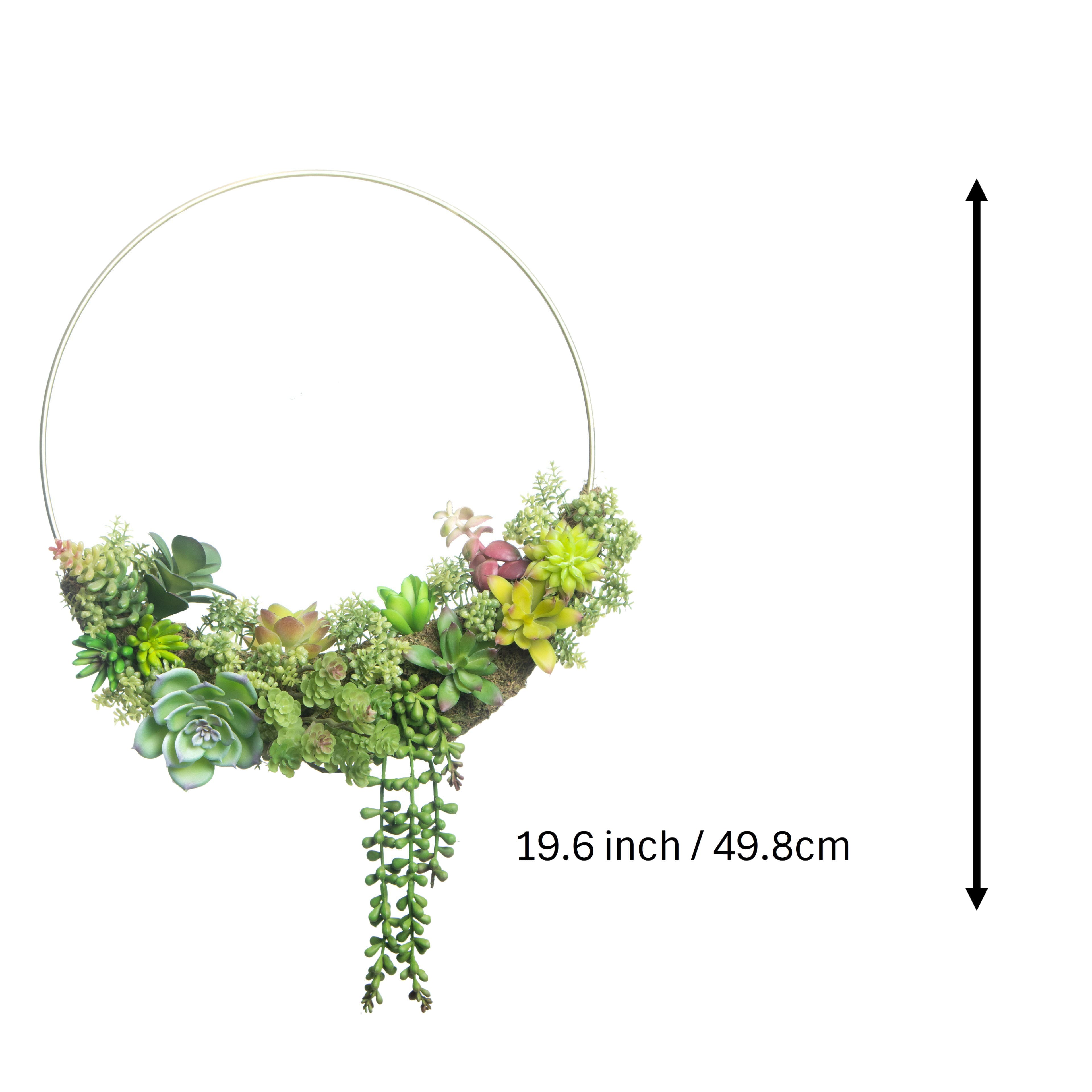 19.5&#x22; Succulent Half Wreath Hoop by Ashland&#xAE;