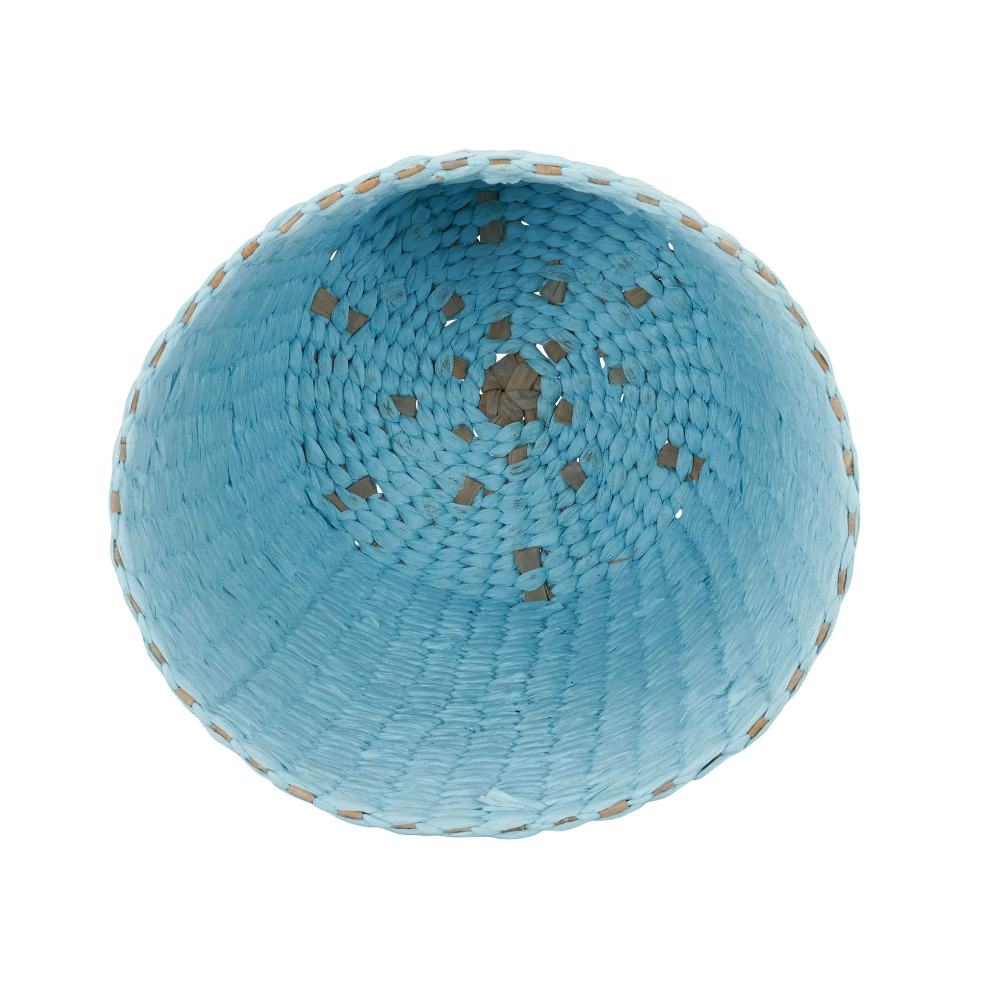 Household Essentials Blue Woven Waste Paper Rope Basket