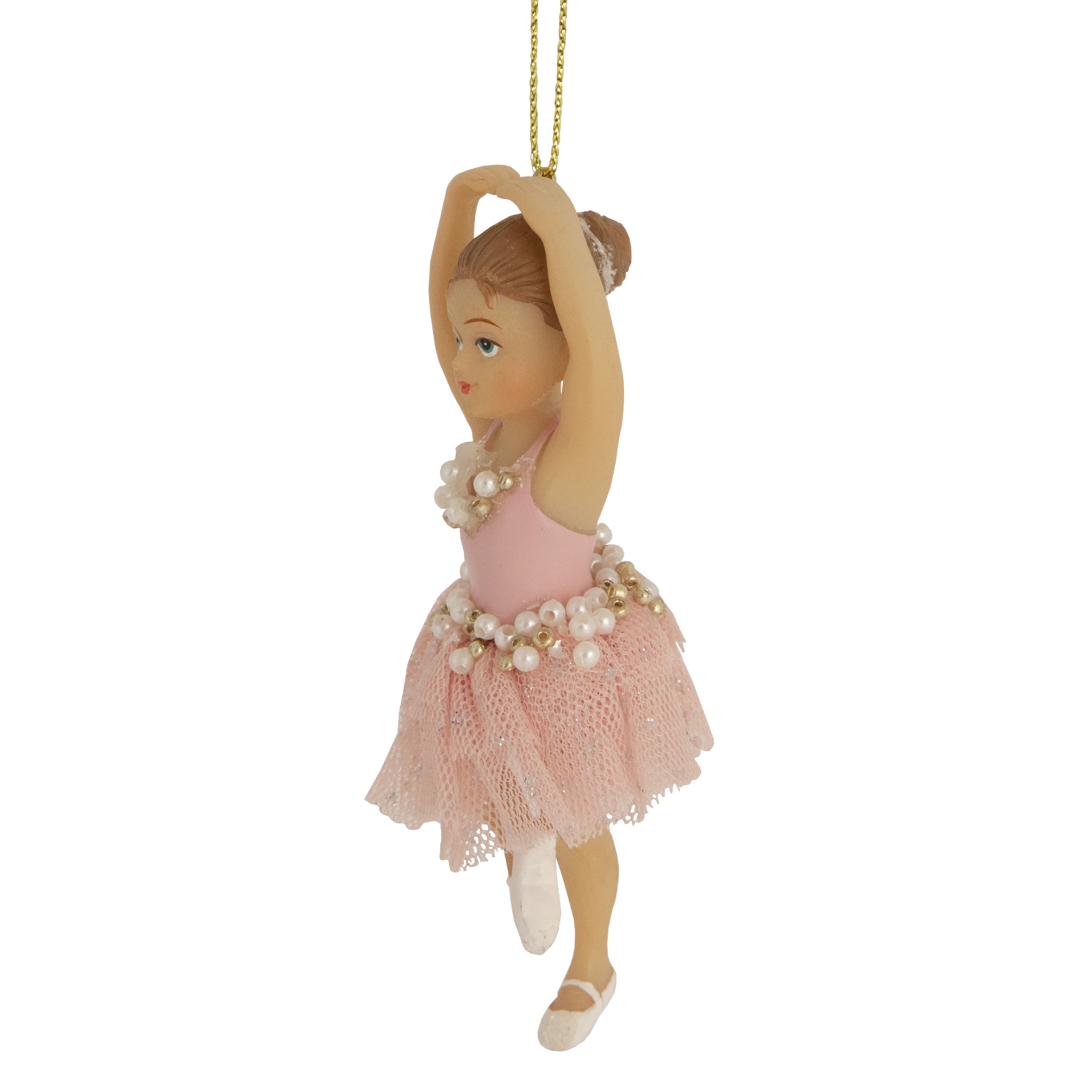 4.25&#x22; Pretty in Pink Ballerina Girl Christmas Ornament