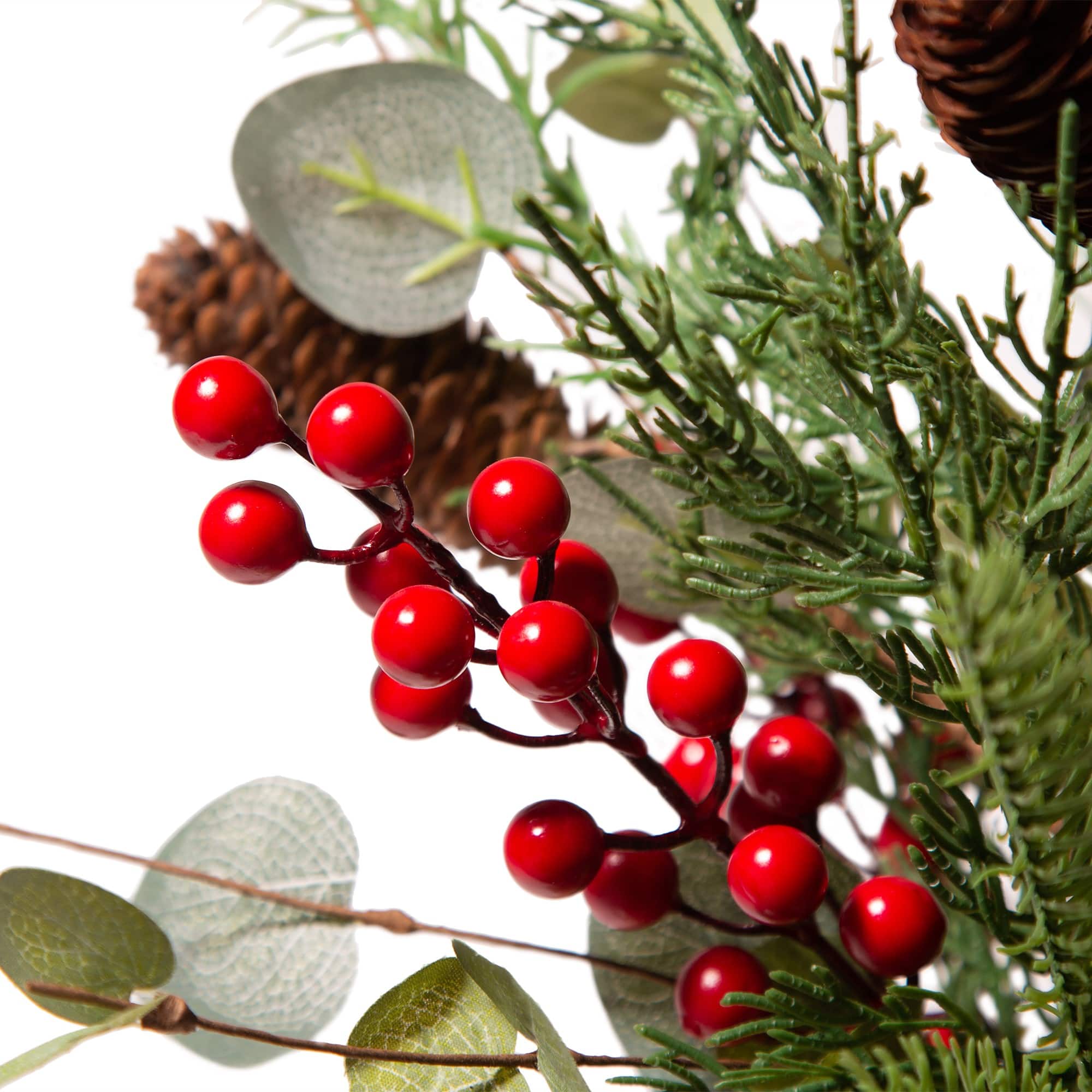 Glitzhome® Christmas Pine, Eucalyptus & Berry Tree