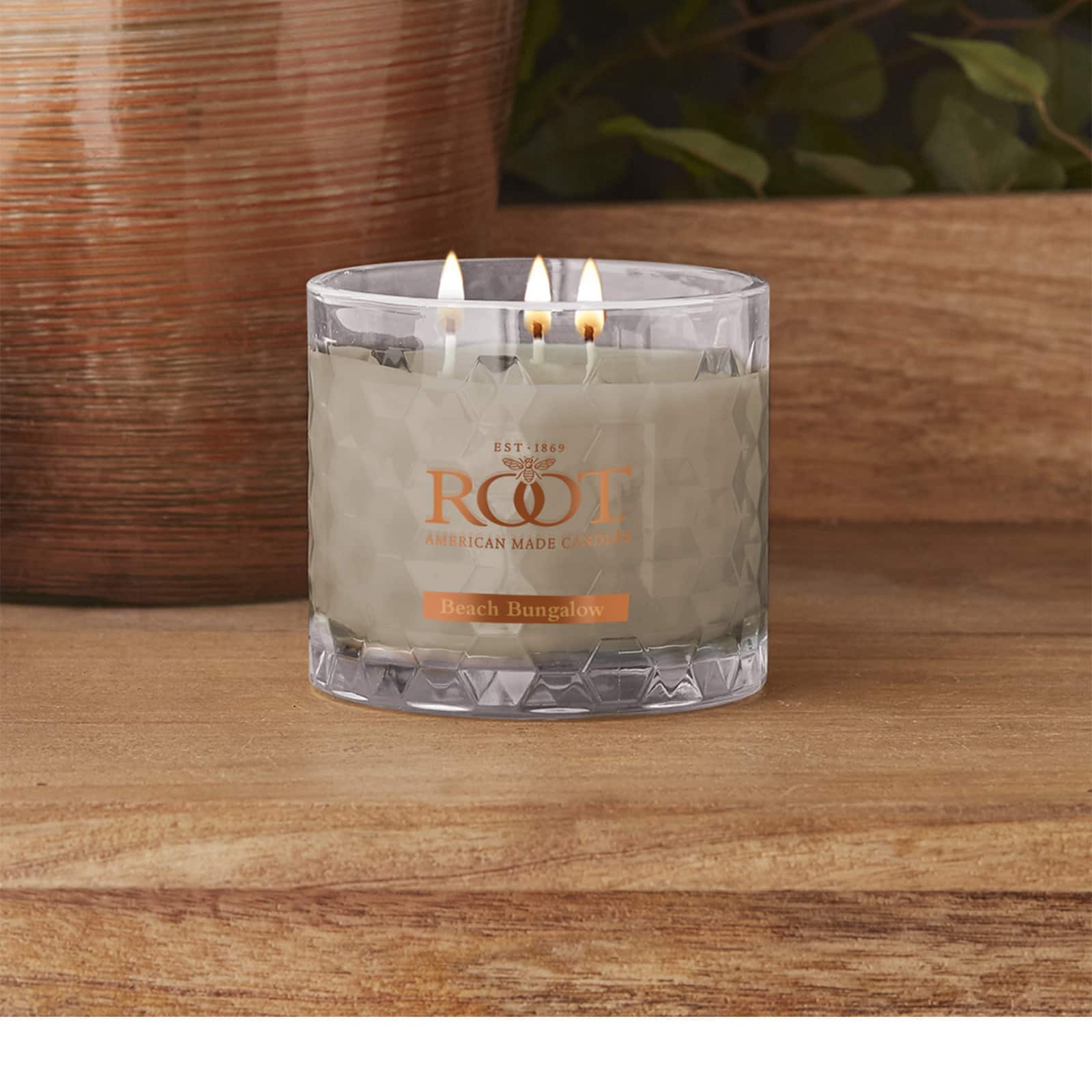Root Candles Signature 3-Wick Honeycomb Beeswax Blend Jar Candle