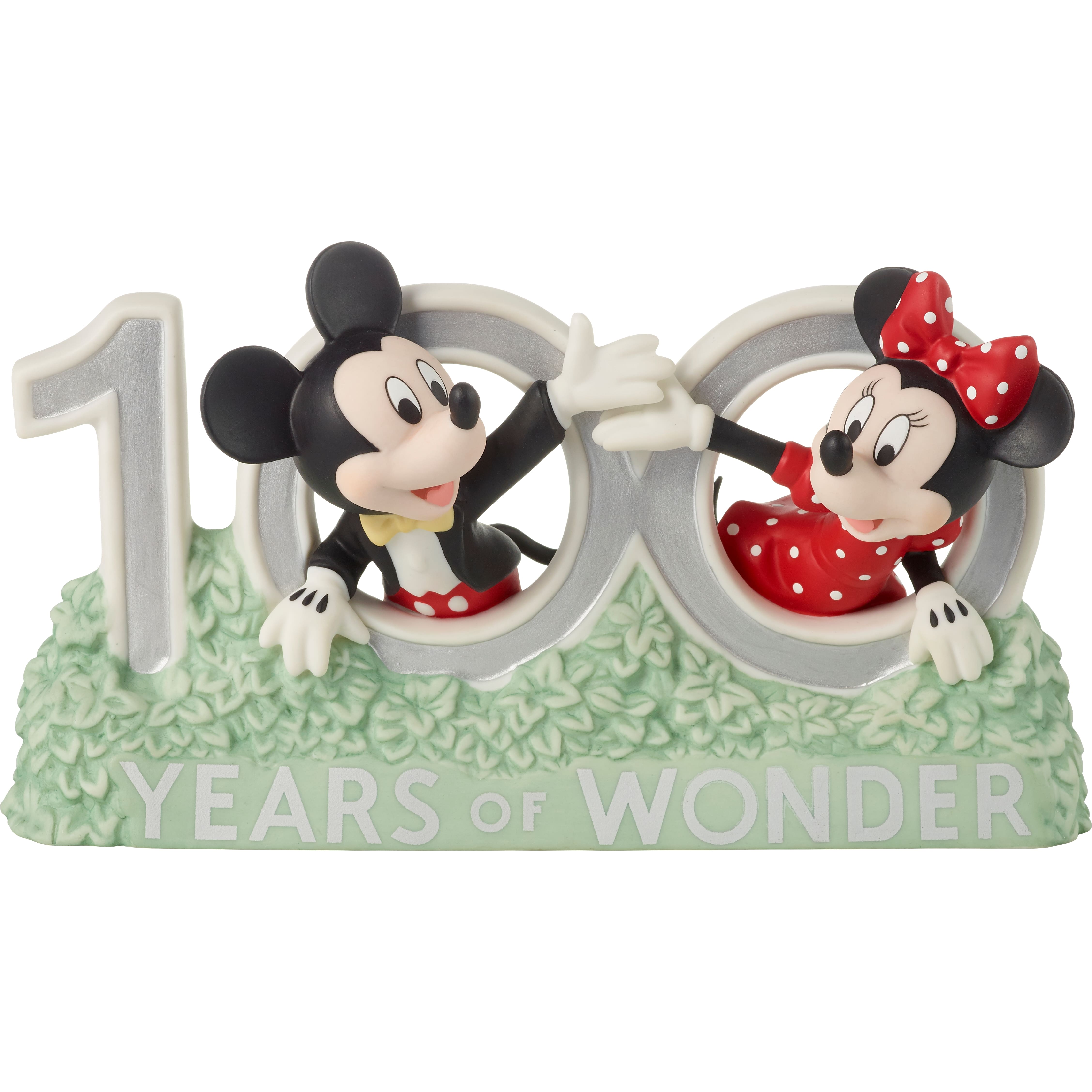 Precious Moments 4.5&#x22; Disney Showcase&#xAE; Mickey Mouse and Minnie Mouse 100 Years Of Wonder Bisque Porcelain Figurine