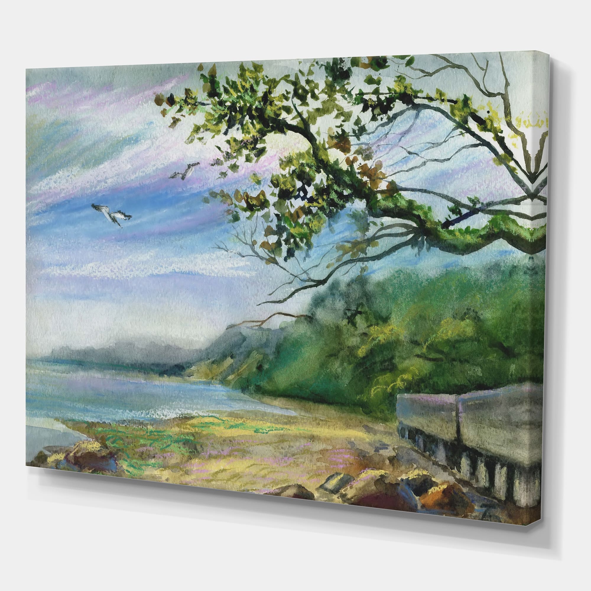 Designart - Coast of The Baltic Sea - Nautical & Coastal Canvas Wall Art Print