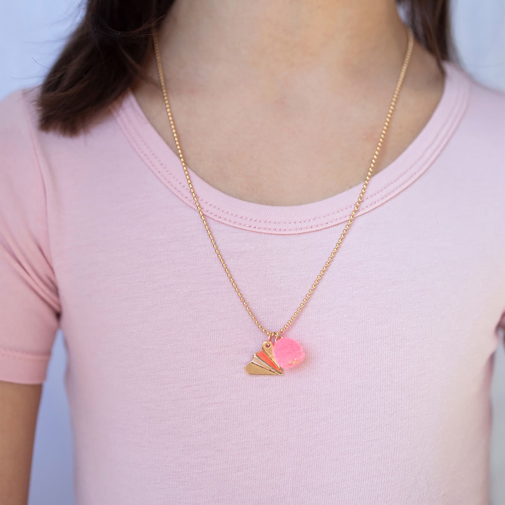 Calico Sun&#x2122; Gold Paper Airplane Emma Necklace