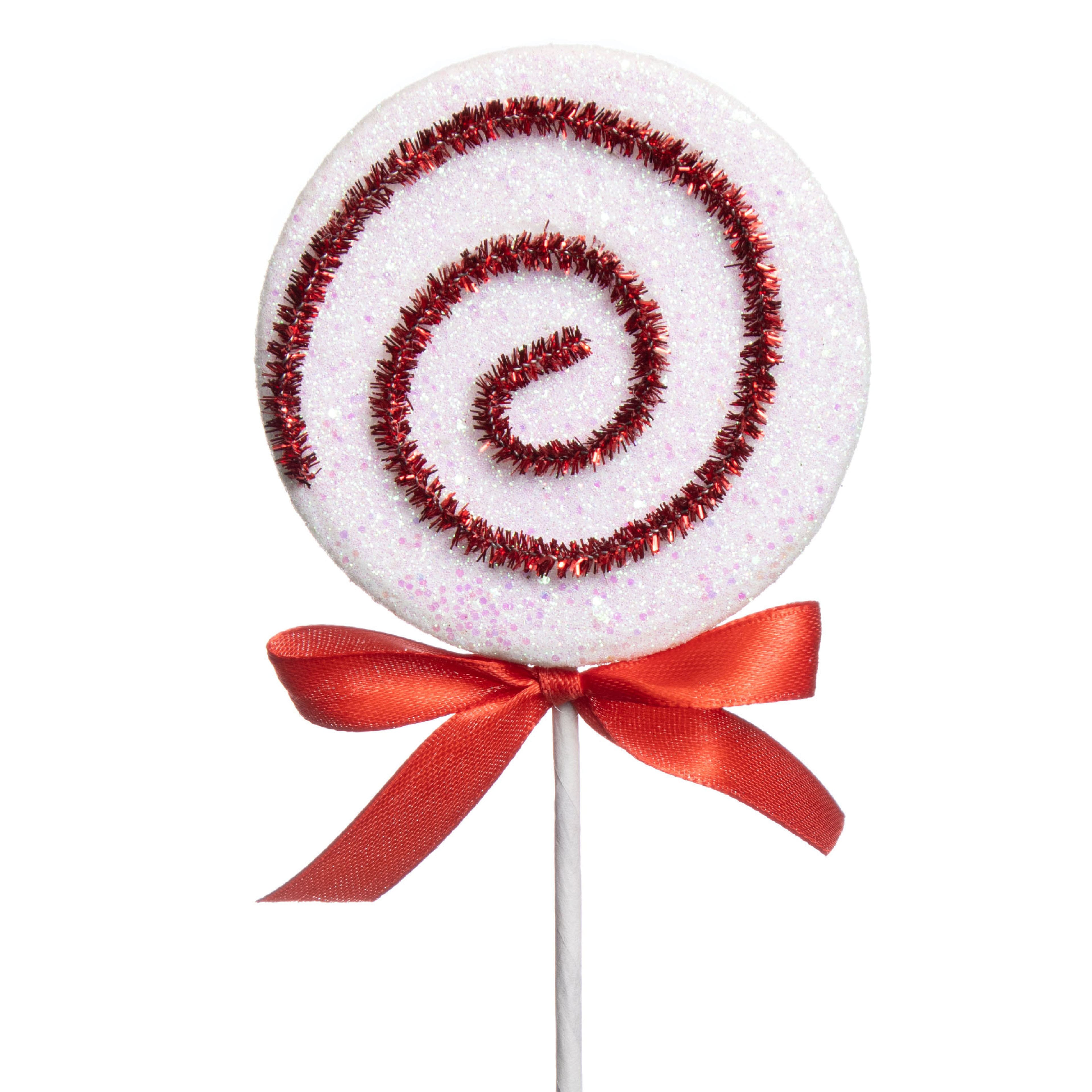 10&#x22; Red &#x26; White Swirl Lollipop Pick by Ashland&#xAE;