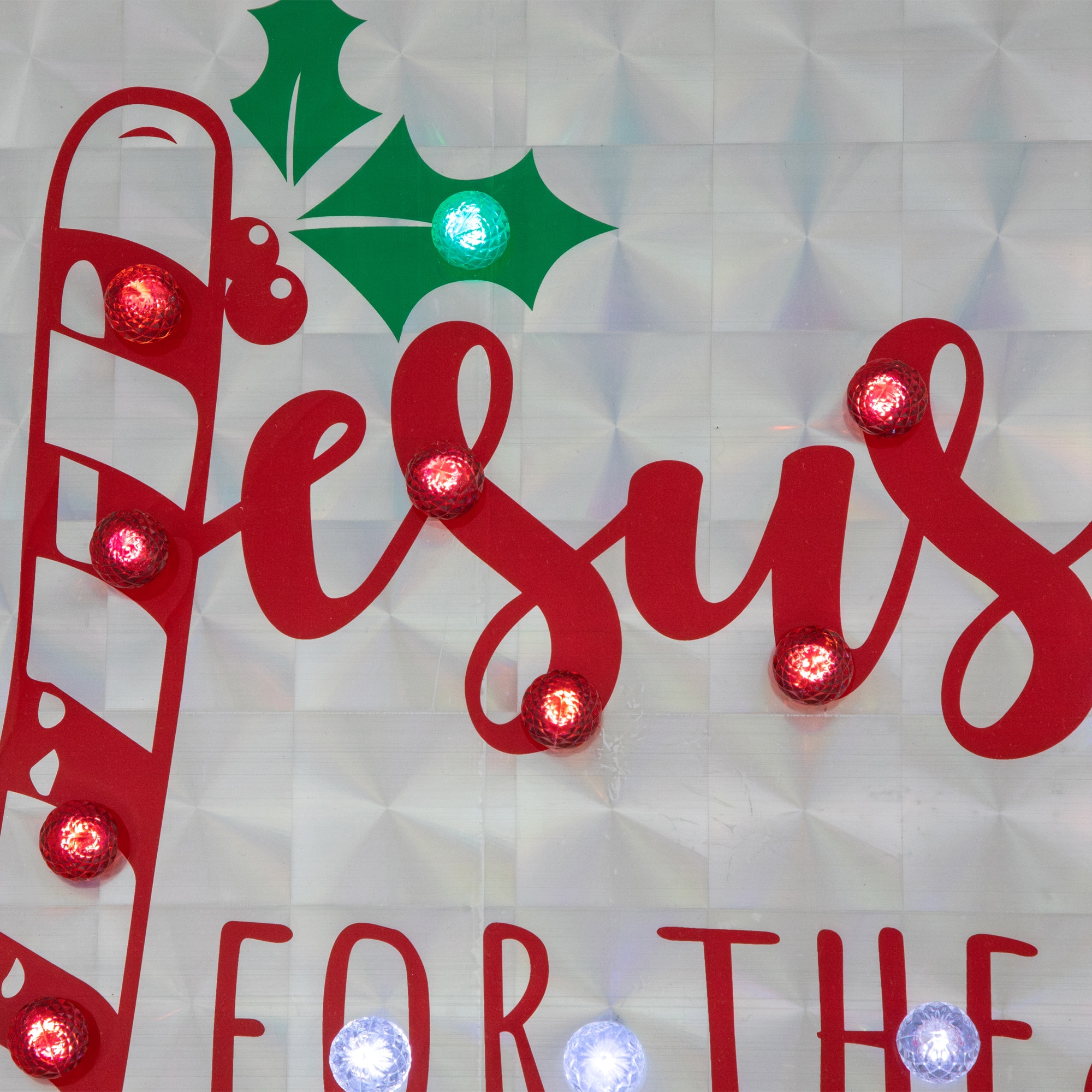 43" LED Holographic Merry Christmas Sign Outdoor Décor