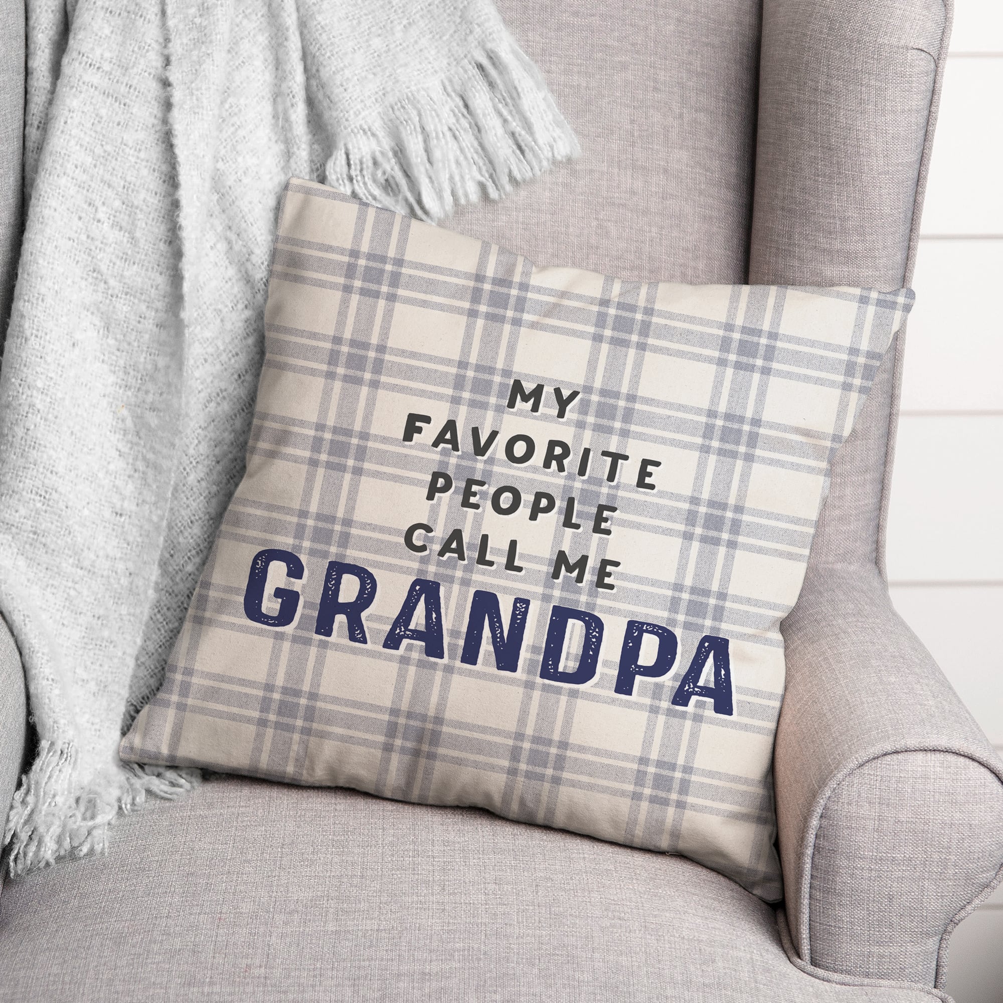 Favorite People Grandpa Throw Pillow