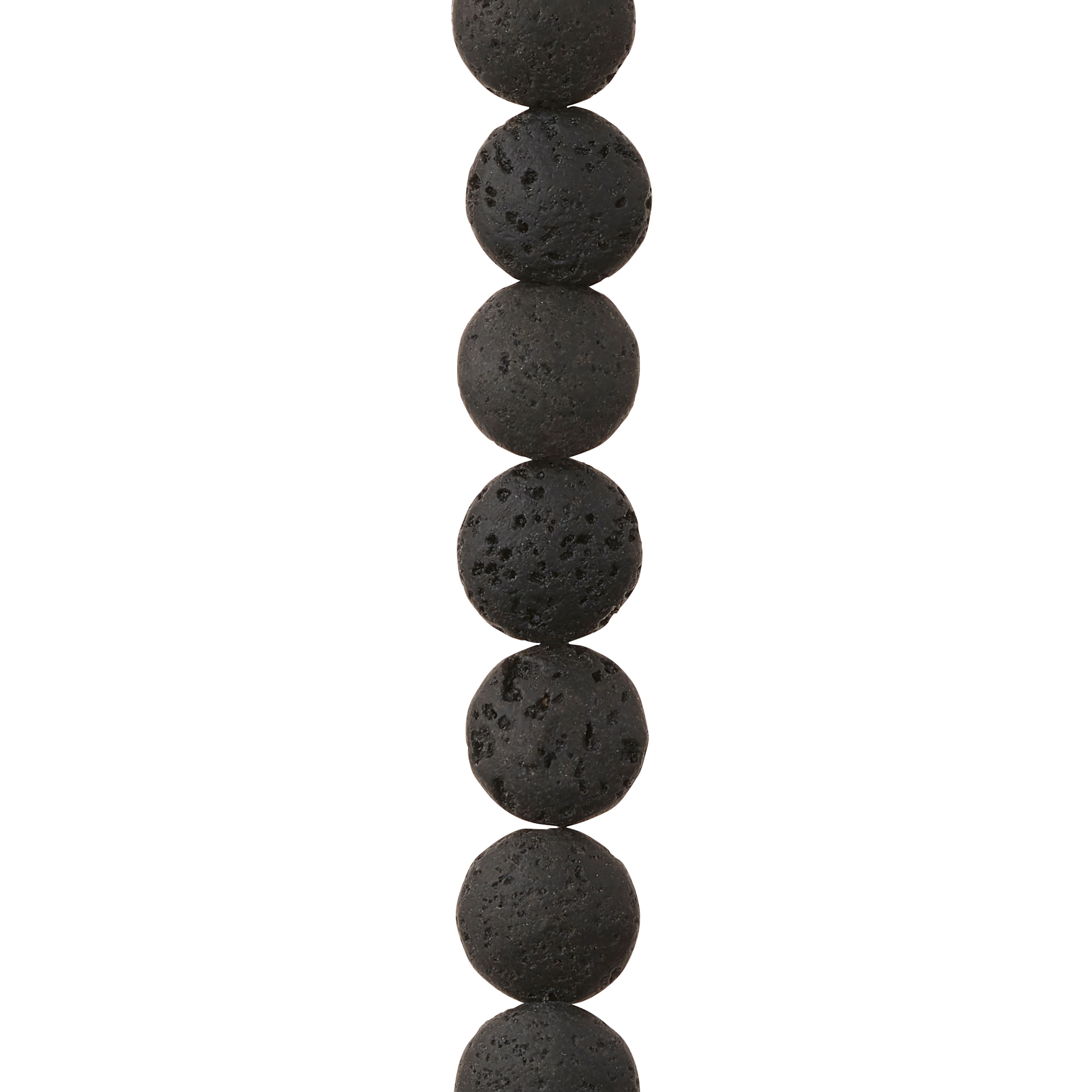 12 Pack:  Black Lava Stone Lentil Beads, 12mm by Bead Landing&#x2122;