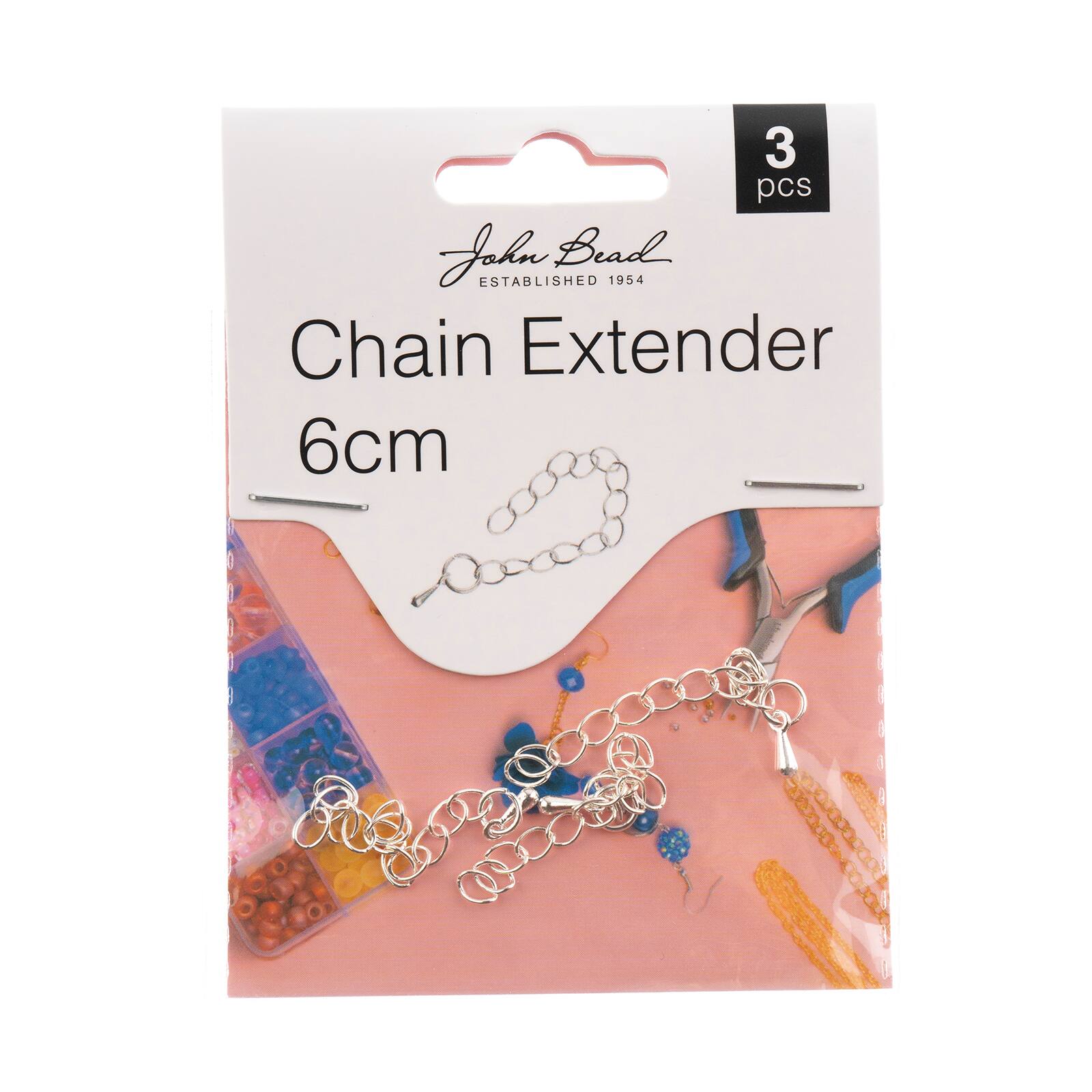 John Bead Must Have Findings 6cm Chain Extenders, 3ct.