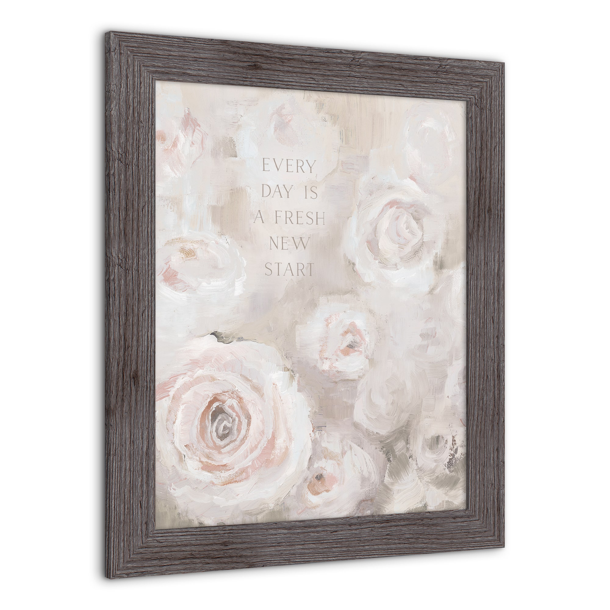 Cream Floral Inspiration Western Framed Print