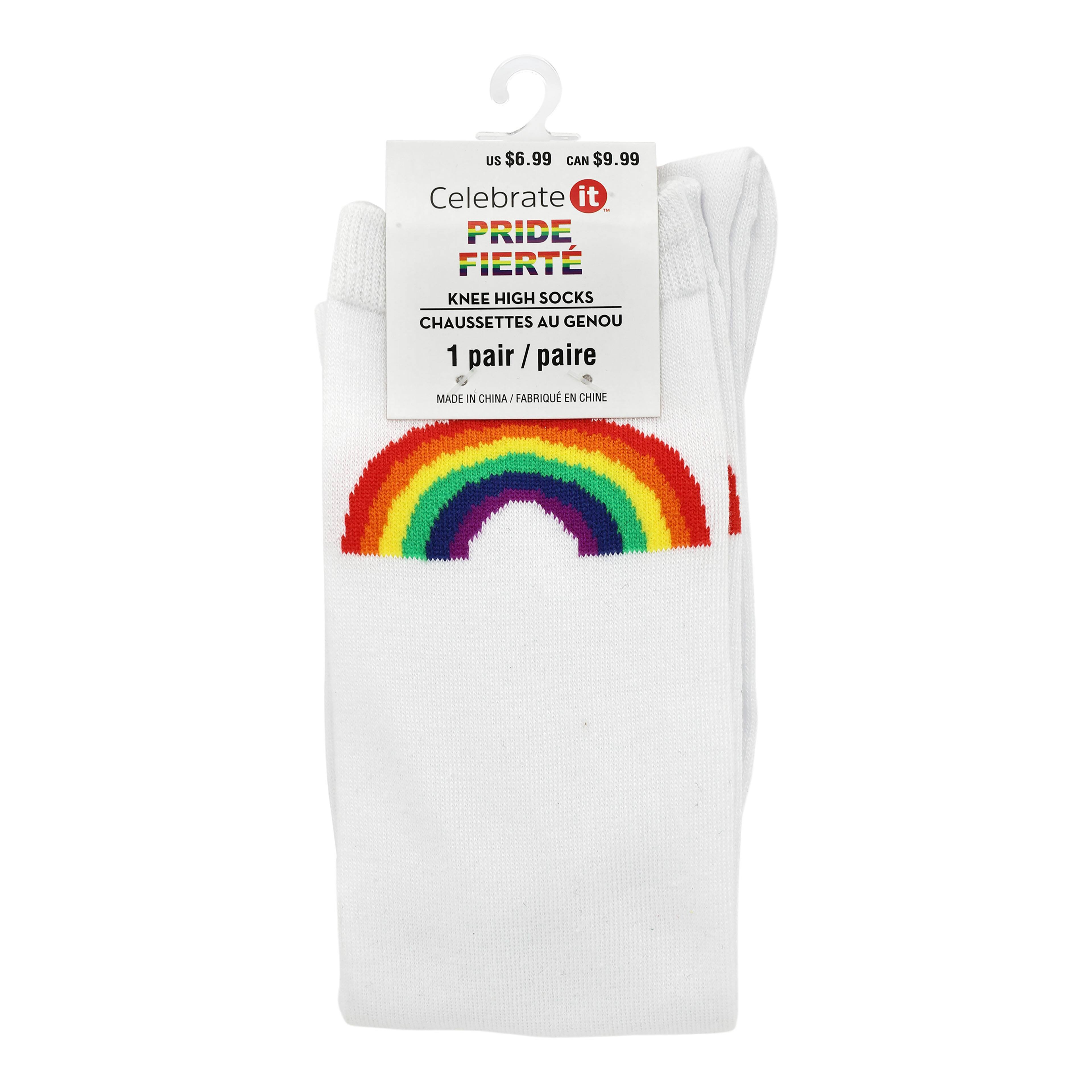 Pride Rainbow Knee High Adult Socks by Celebrate It&#x2122;
