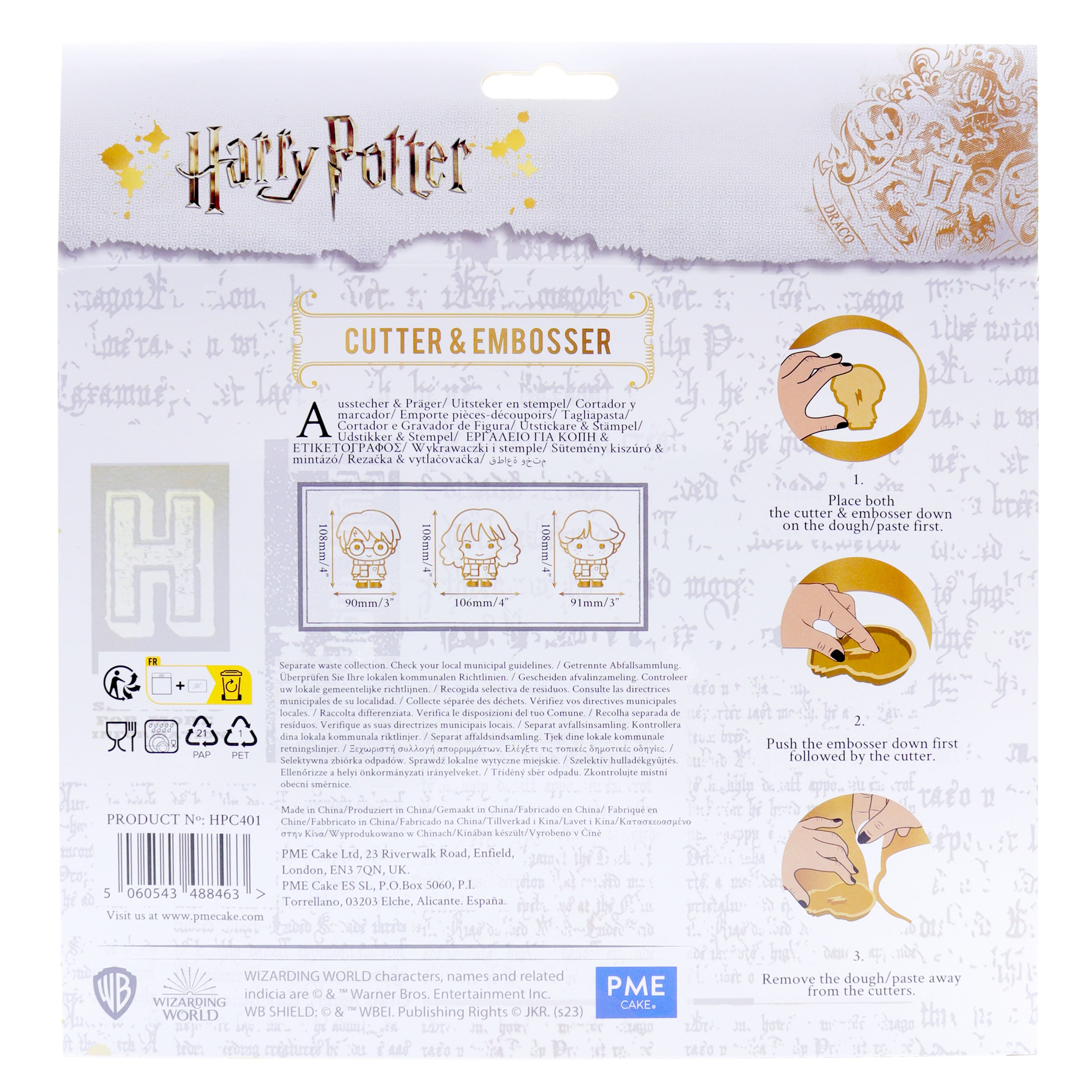 PME Cake&#xAE; Harry Potter&#x2122; Characters Cutters &#x26; Embossers, 3ct.